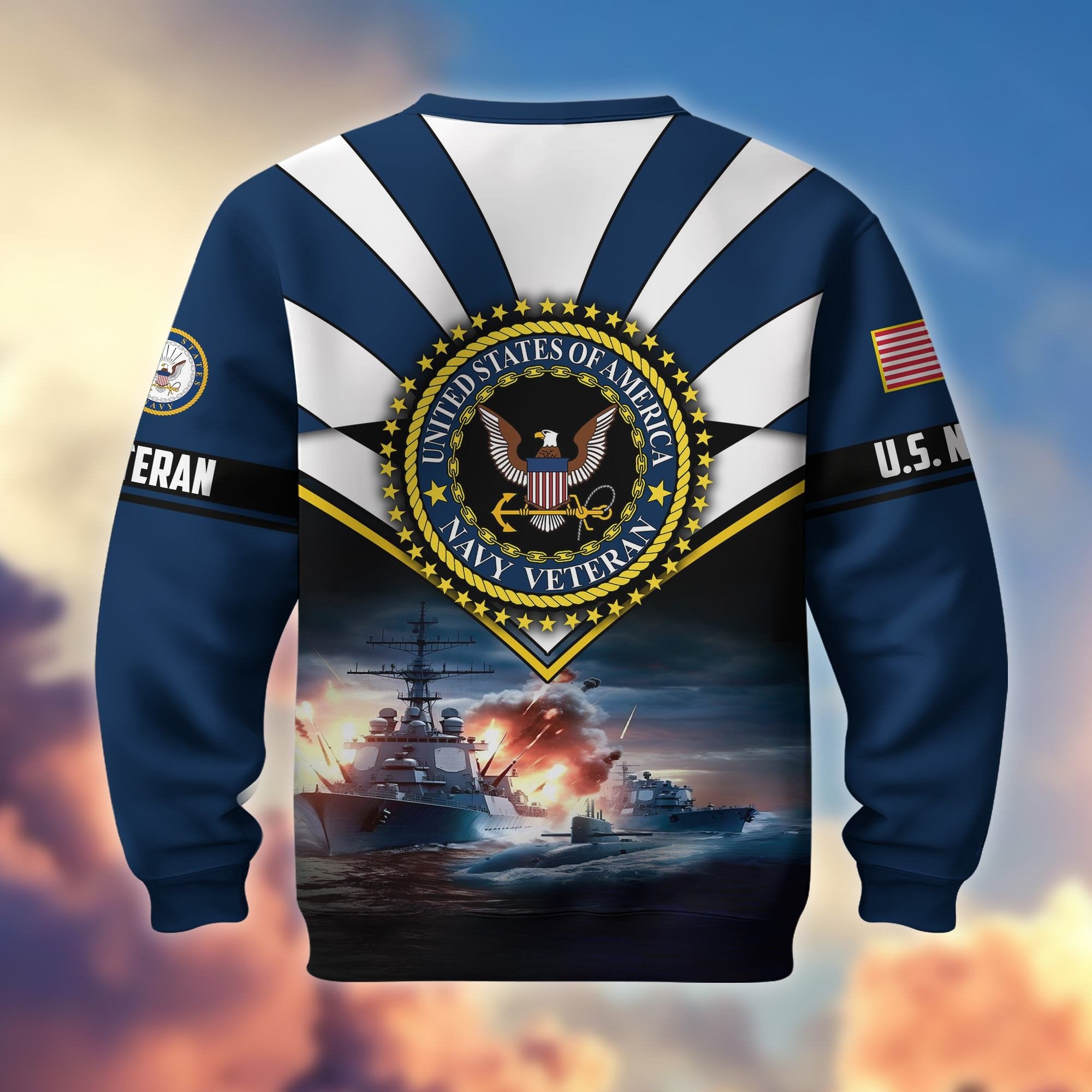 Premium US Veterans Sweatshirt ATTN080821, Gifts For US Veterans, Gifts On Father's Day, Veterans Day.