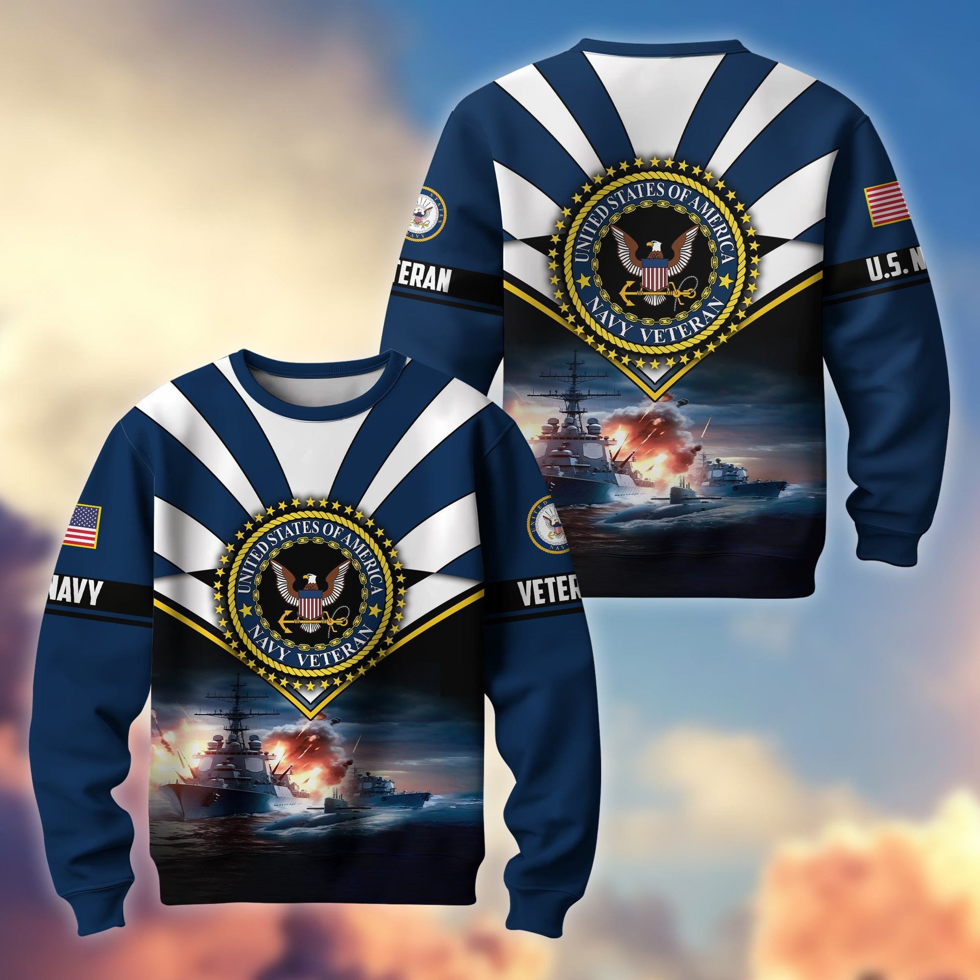 Premium US Veterans Sweatshirt ATTN080821, Gifts For US Veterans, Gifts On Father's Day, Veterans Day.