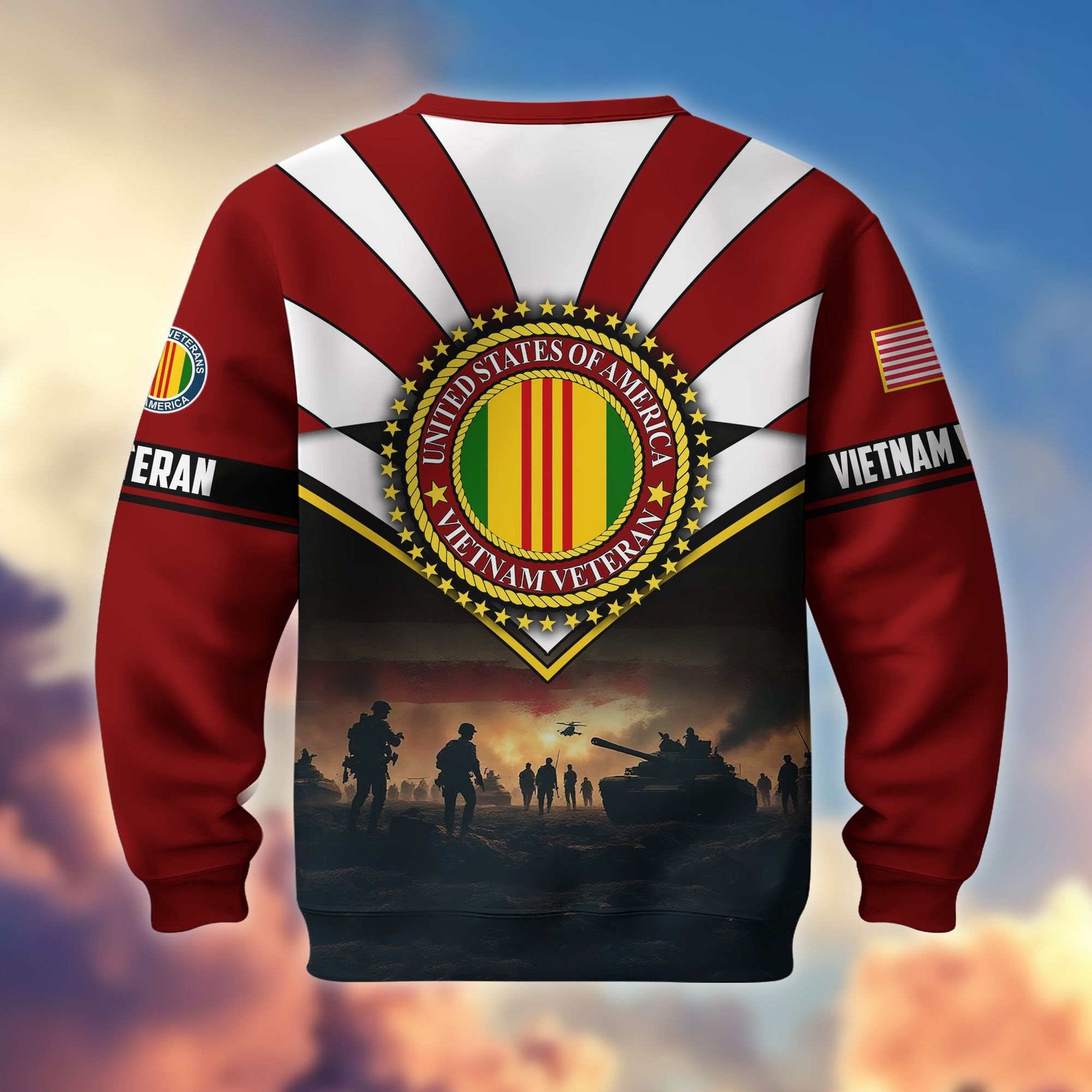 Premium US Veterans Sweatshirt ATTN080821, Gifts For US Veterans, Gifts On Father's Day, Veterans Day.
