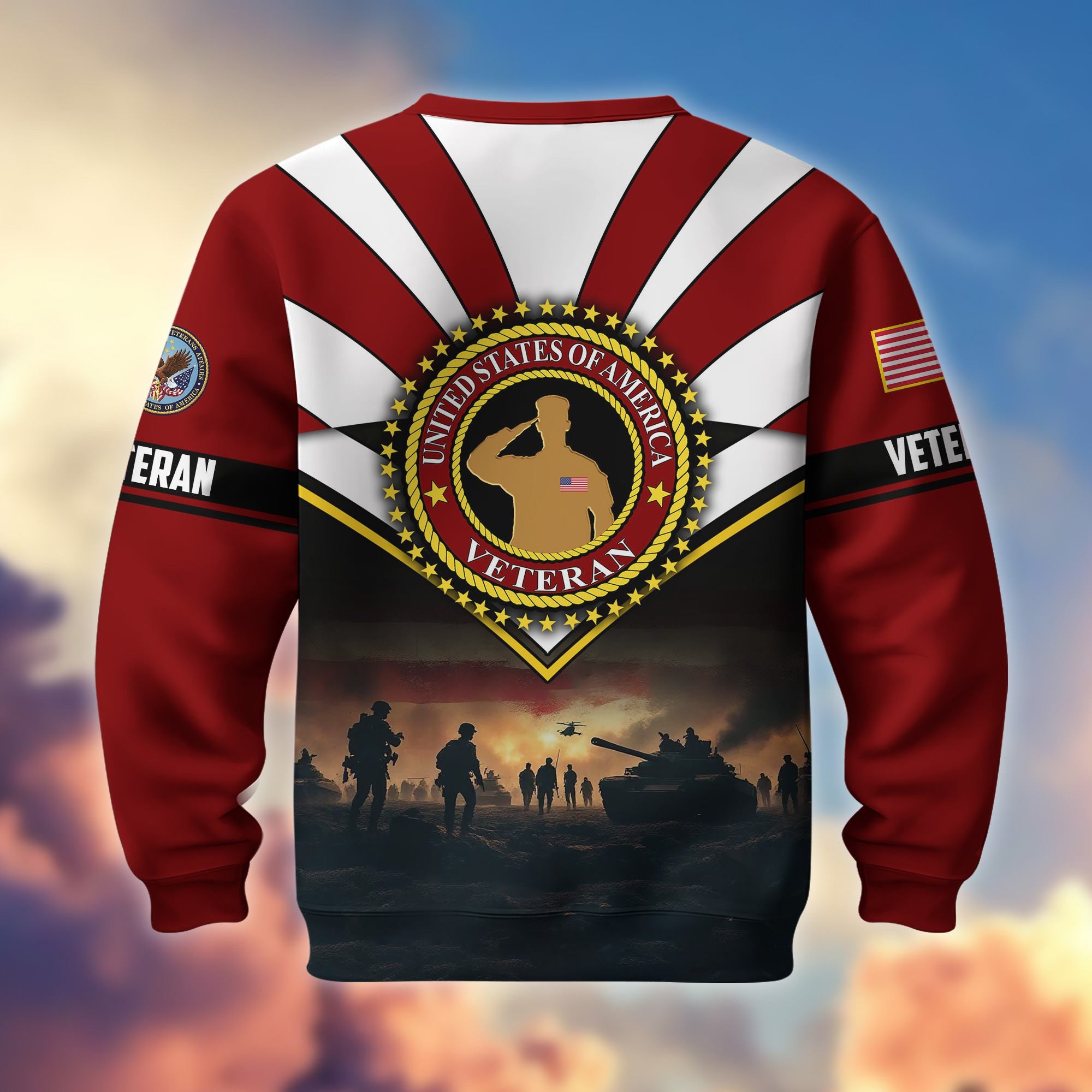 Premium US Veterans Sweatshirt ATTN080821, Gifts For US Veterans, Gifts On Father's Day, Veterans Day.