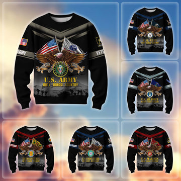 Premium US Veterans Sweatshirt ATTN070821, Gifts For US Veterans, Gifts On Father's Day, Veterans Day.