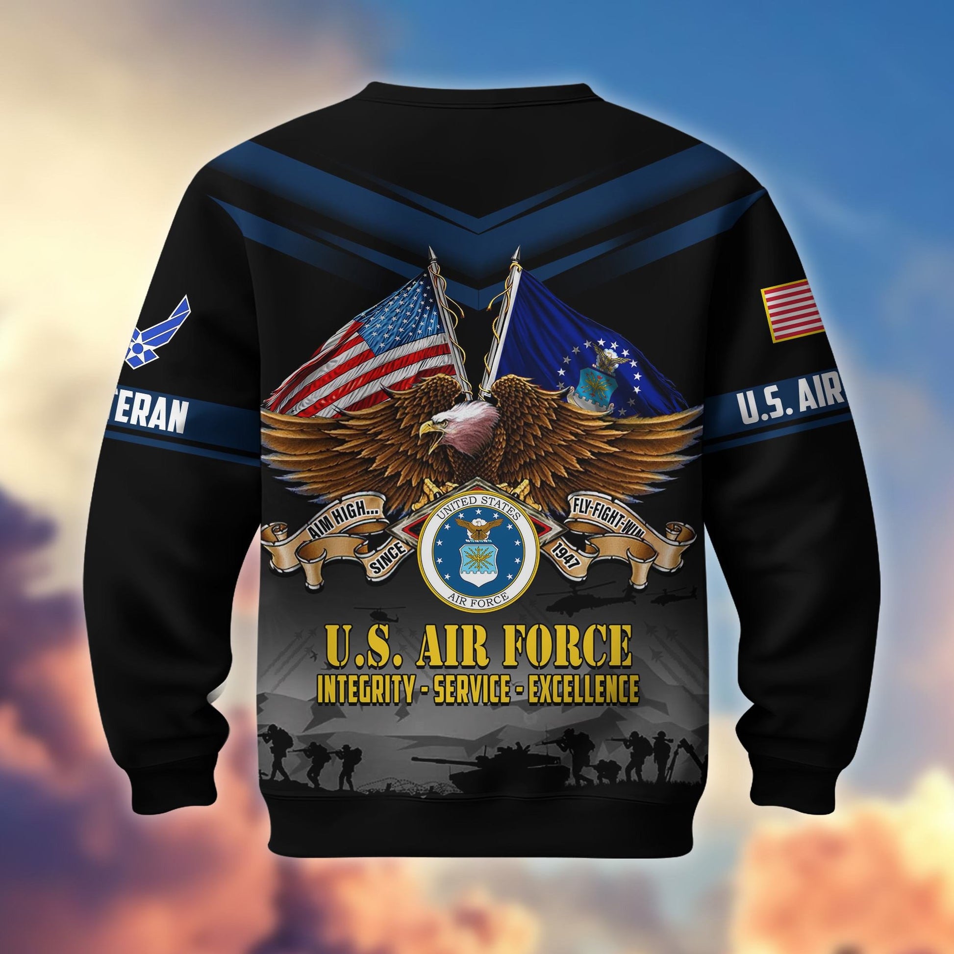 Premium US Veterans Sweatshirt ATTN070821, Gifts For US Veterans, Gifts On Father's Day, Veterans Day.