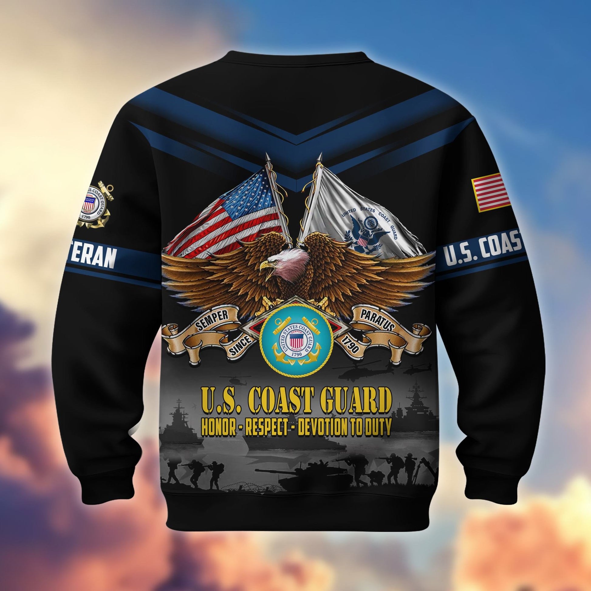 Premium US Veterans Sweatshirt ATTN070821, Gifts For US Veterans, Gifts On Father's Day, Veterans Day.