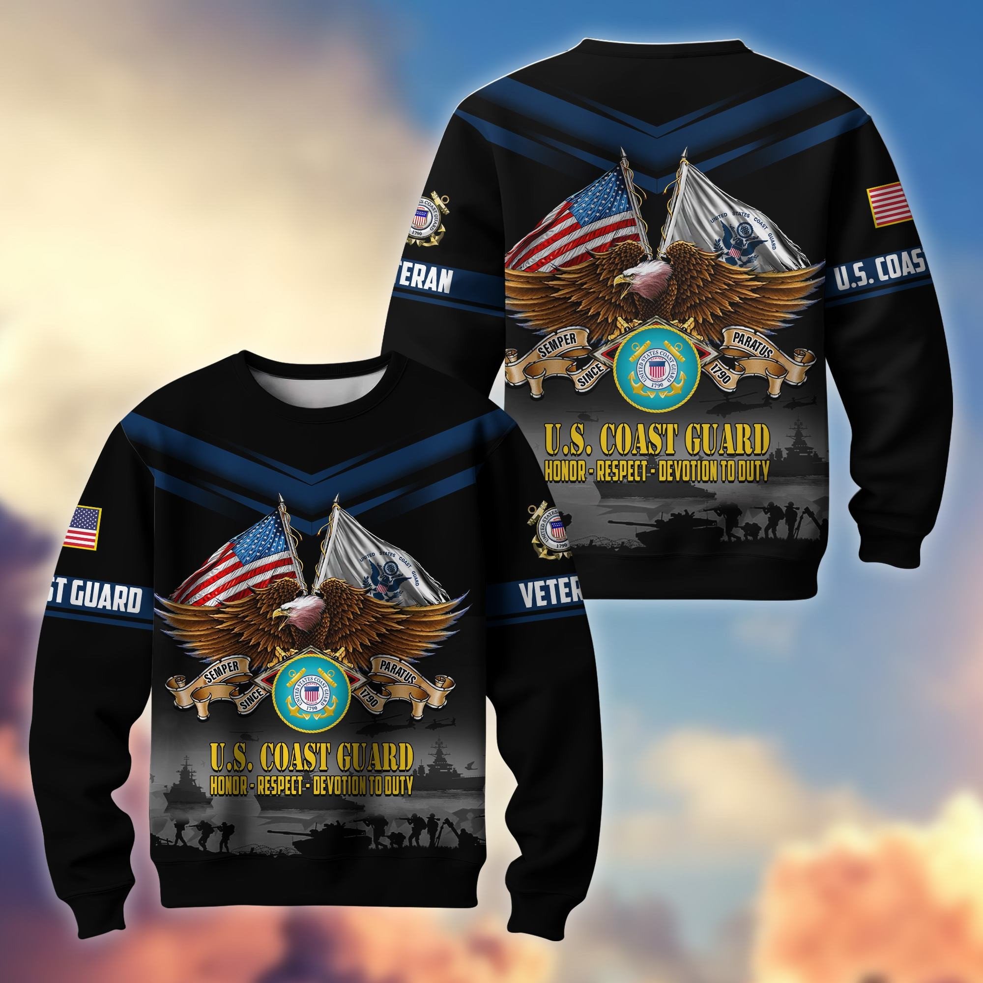 Premium US Veterans Sweatshirt ATTN070821, Gifts For US Veterans, Gifts On Father's Day, Veterans Day.