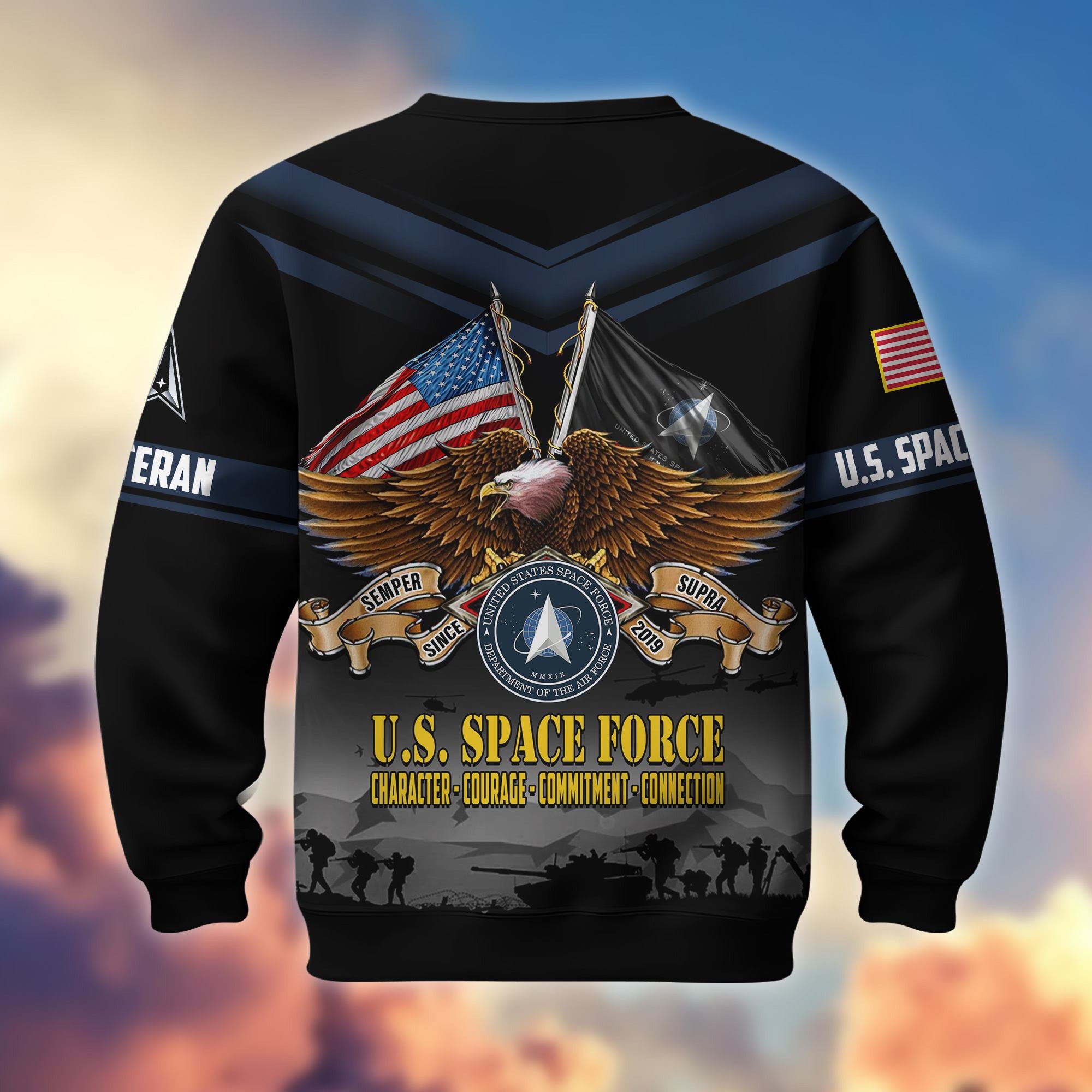 Premium US Veterans Sweatshirt ATTN070821, Gifts For US Veterans, Gifts On Father's Day, Veterans Day.
