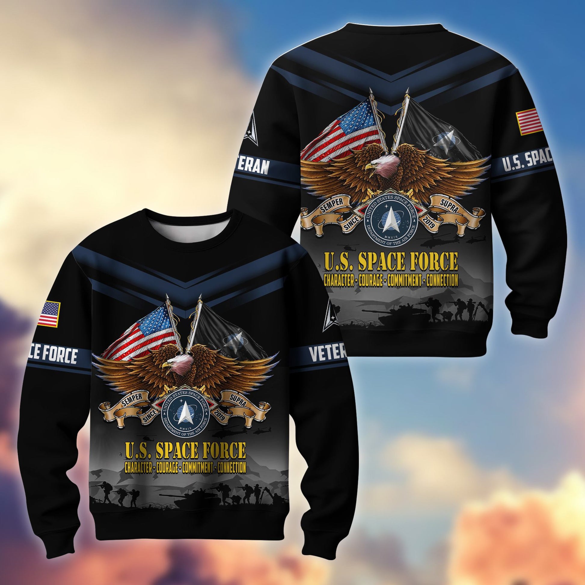 Premium US Veterans Sweatshirt ATTN070821, Gifts For US Veterans, Gifts On Father's Day, Veterans Day.