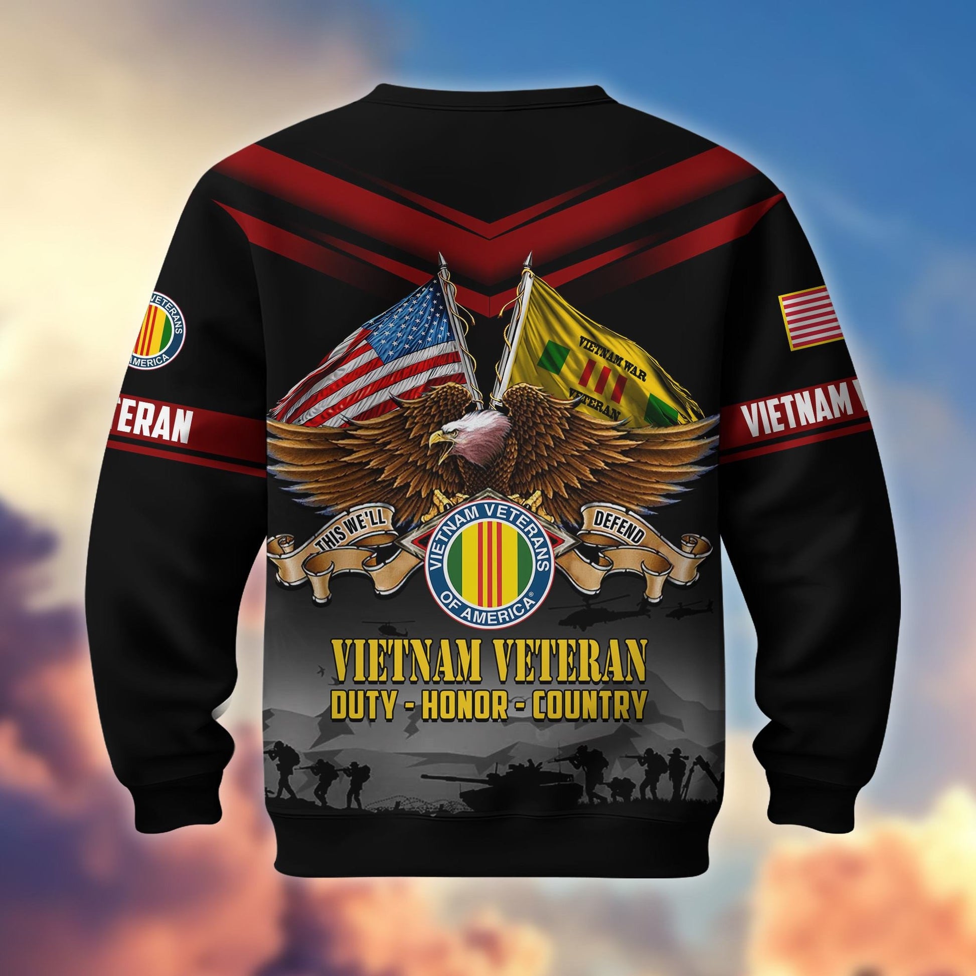 Premium US Veterans Sweatshirt ATTN070821, Gifts For US Veterans, Gifts On Father's Day, Veterans Day.