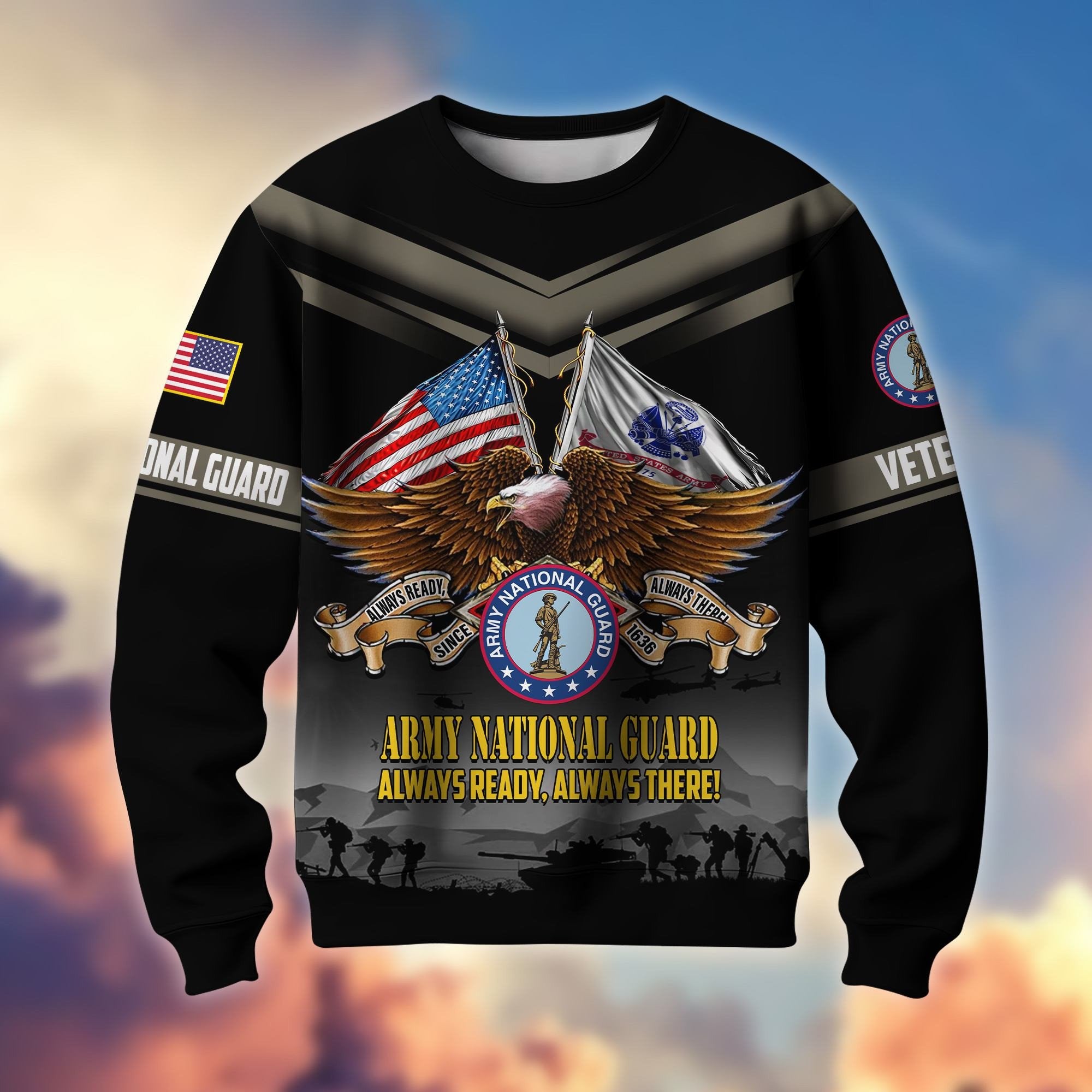 Premium US Veterans Sweatshirt ATTN070821, Gifts For US Veterans, Gifts On Father's Day, Veterans Day.