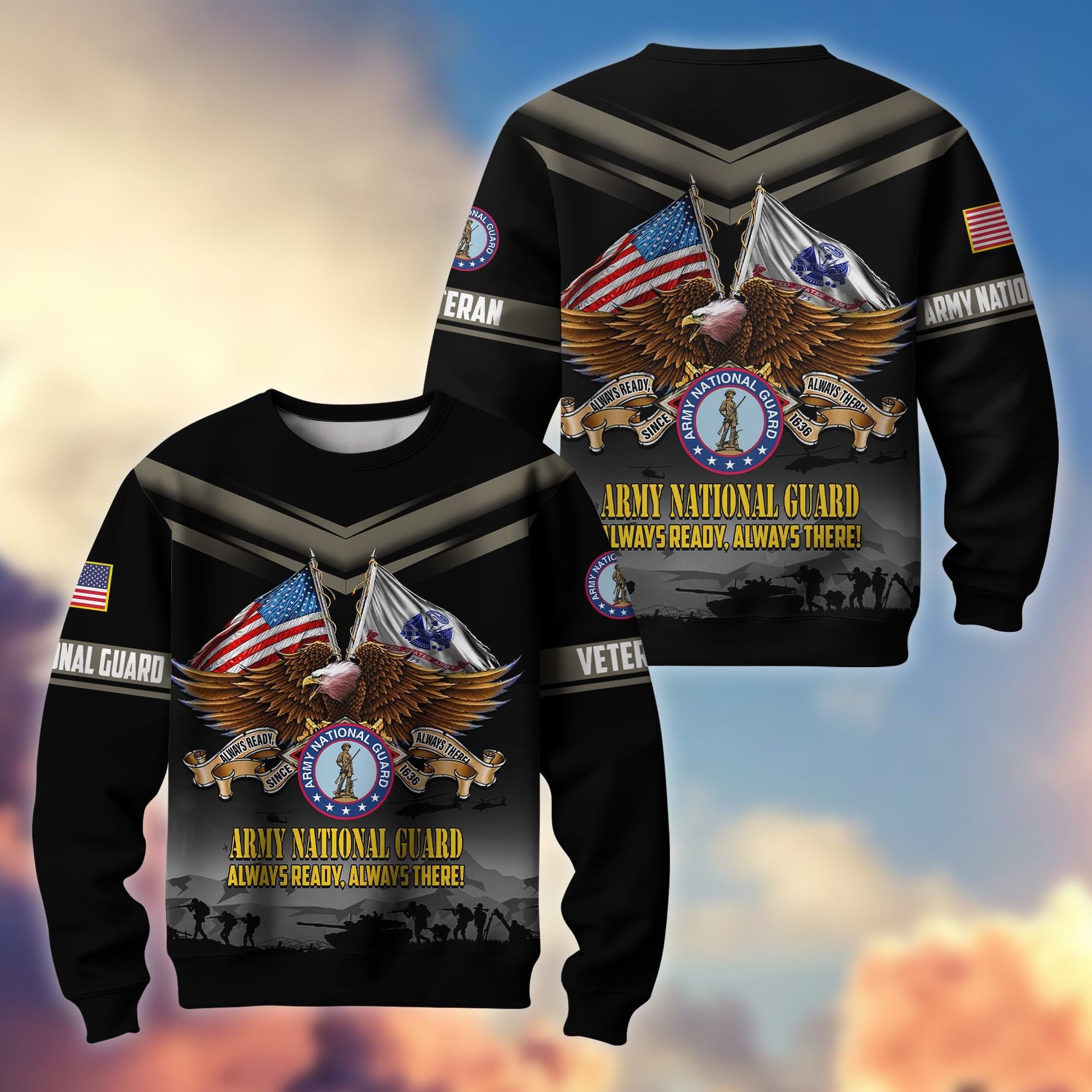 Premium US Veterans Sweatshirt ATTN070821, Gifts For US Veterans, Gifts On Father's Day, Veterans Day.