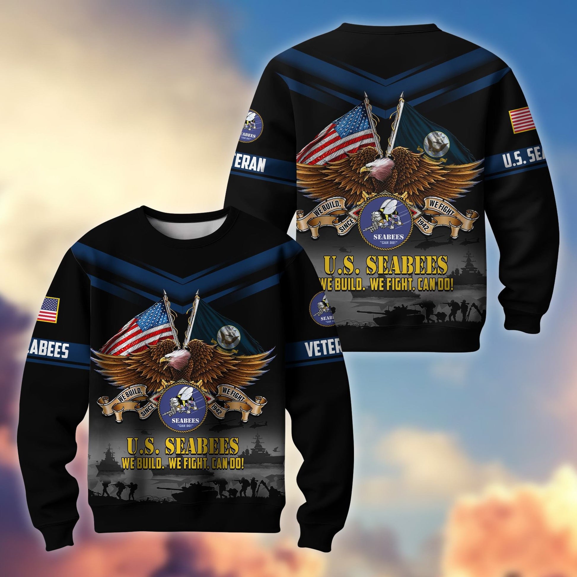Premium US Veterans Sweatshirt ATTN070821, Gifts For US Veterans, Gifts On Father's Day, Veterans Day.