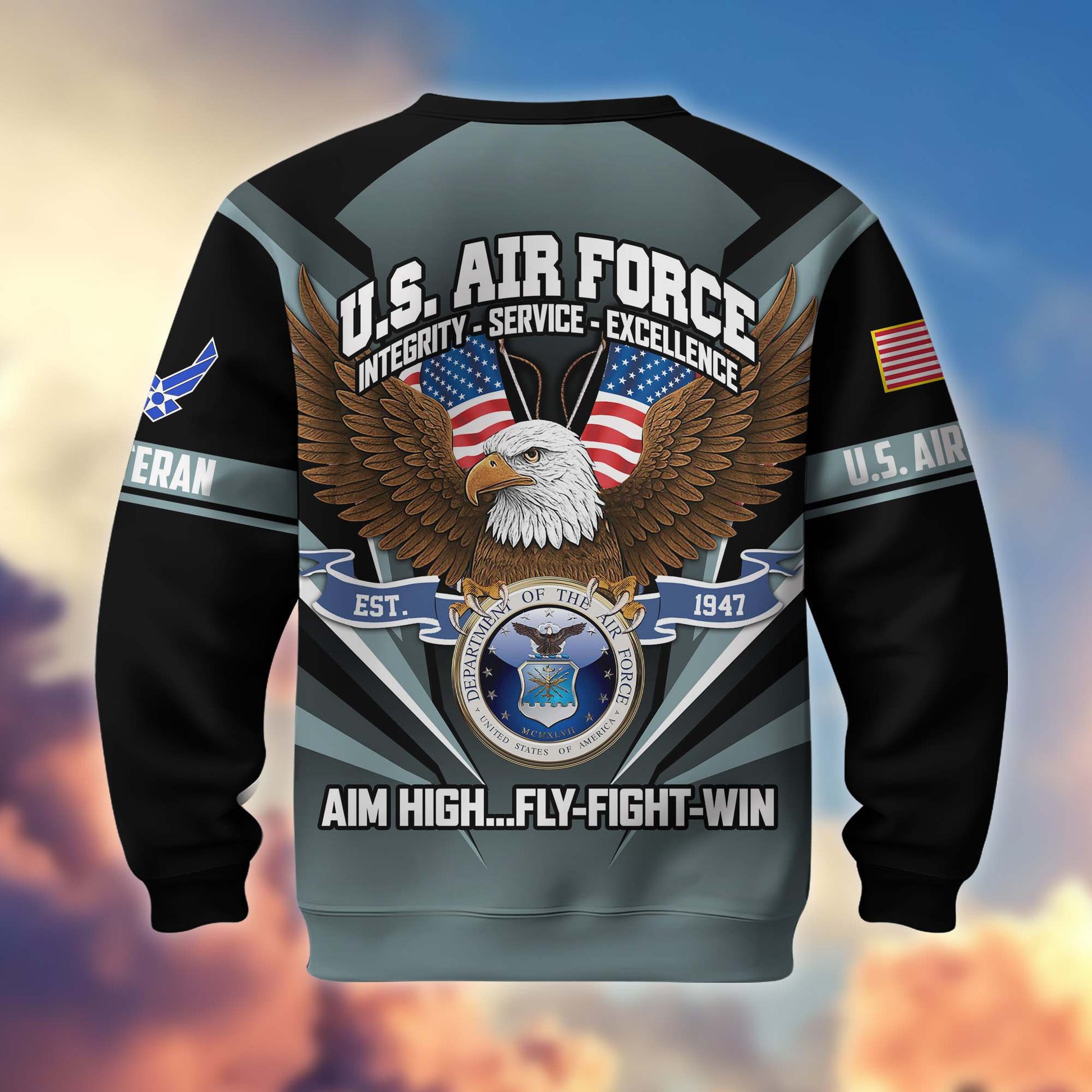 Premium US Veterans Sweatshirt ATTN140822, Gifts For US Veterans, Gifts On Father's Day, Veterans Day.