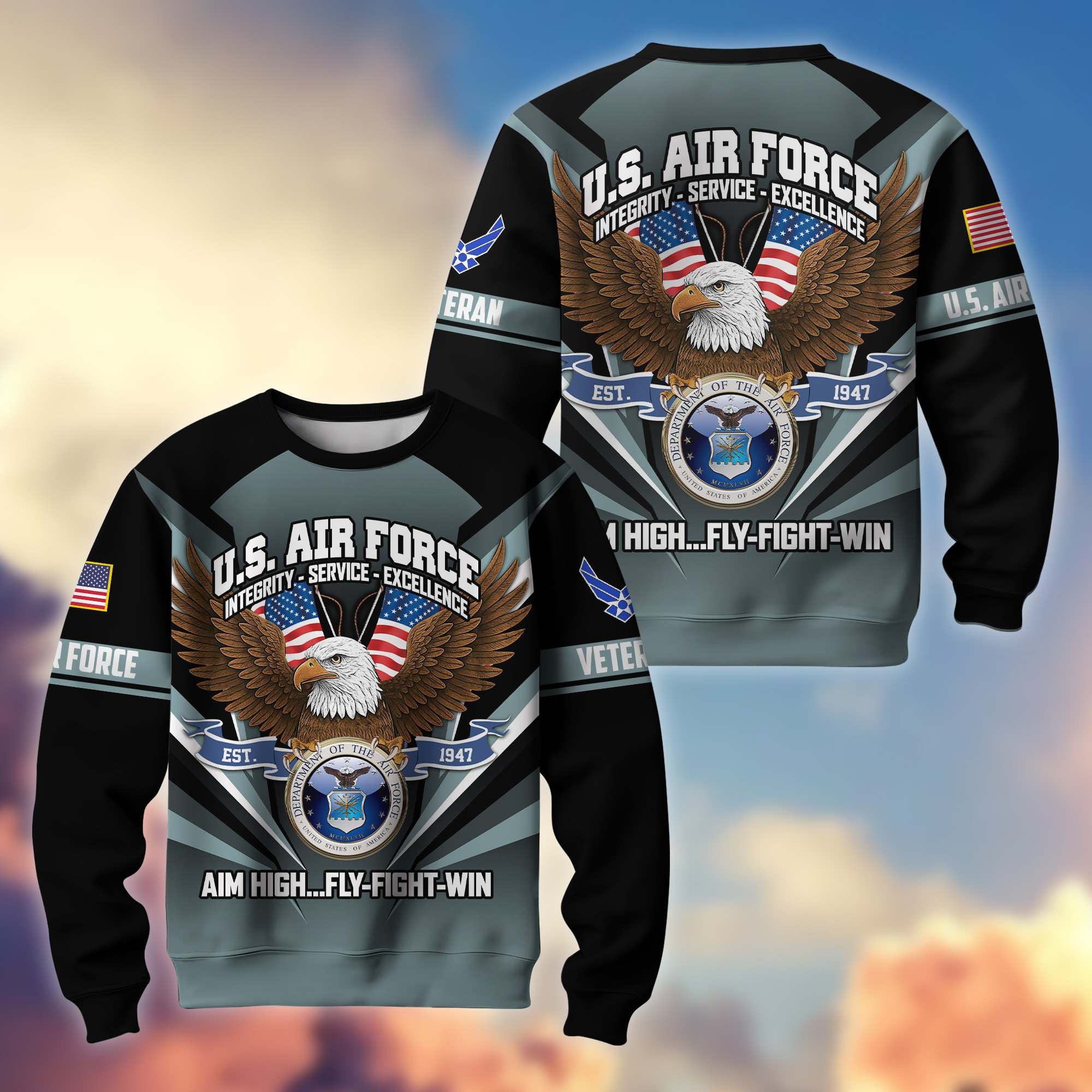 Premium US Veterans Sweatshirt ATTN140822, Gifts For US Veterans, Gifts On Father's Day, Veterans Day.