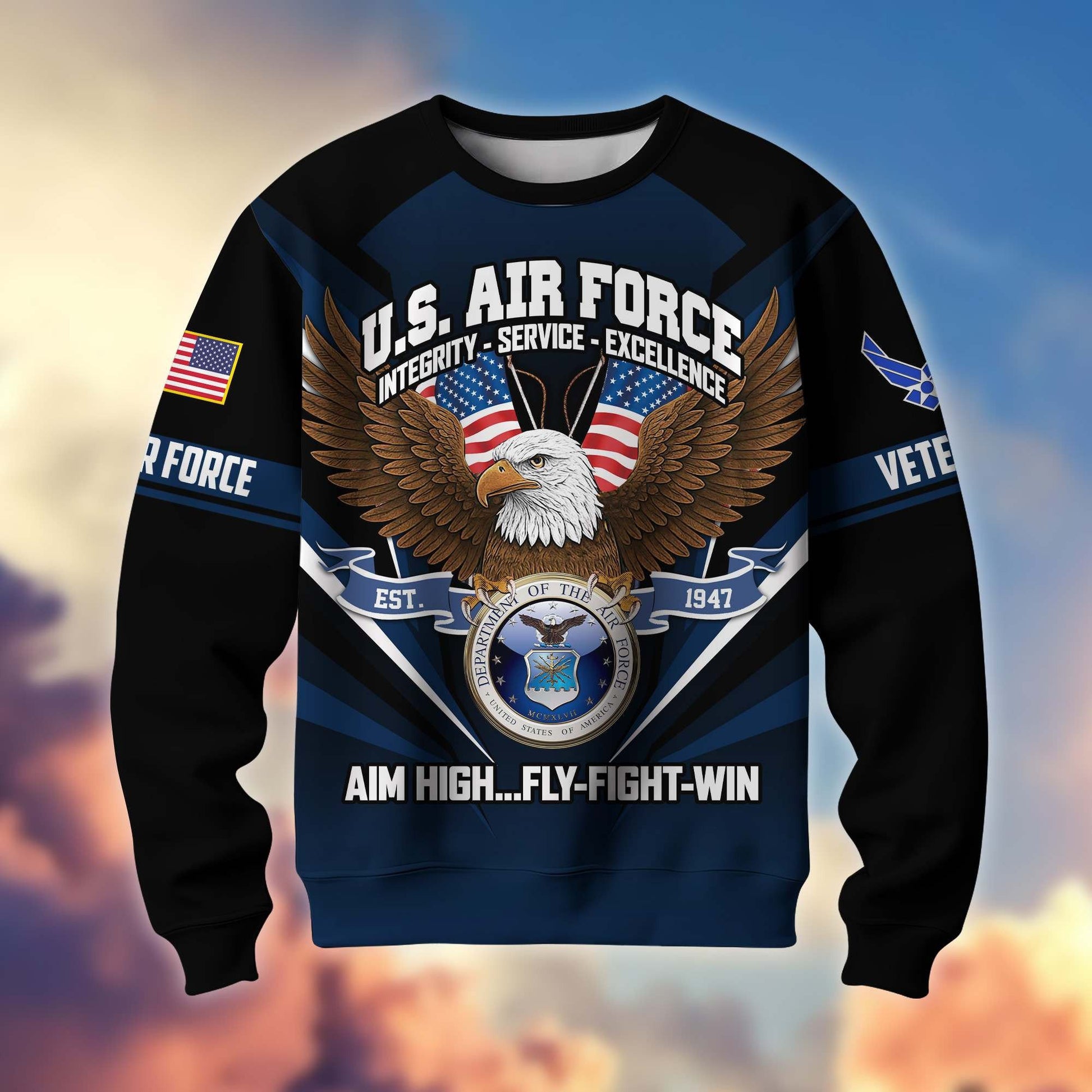Premium US Veterans Sweatshirt ATTN140822, Gifts For US Veterans, Gifts On Father's Day, Veterans Day.