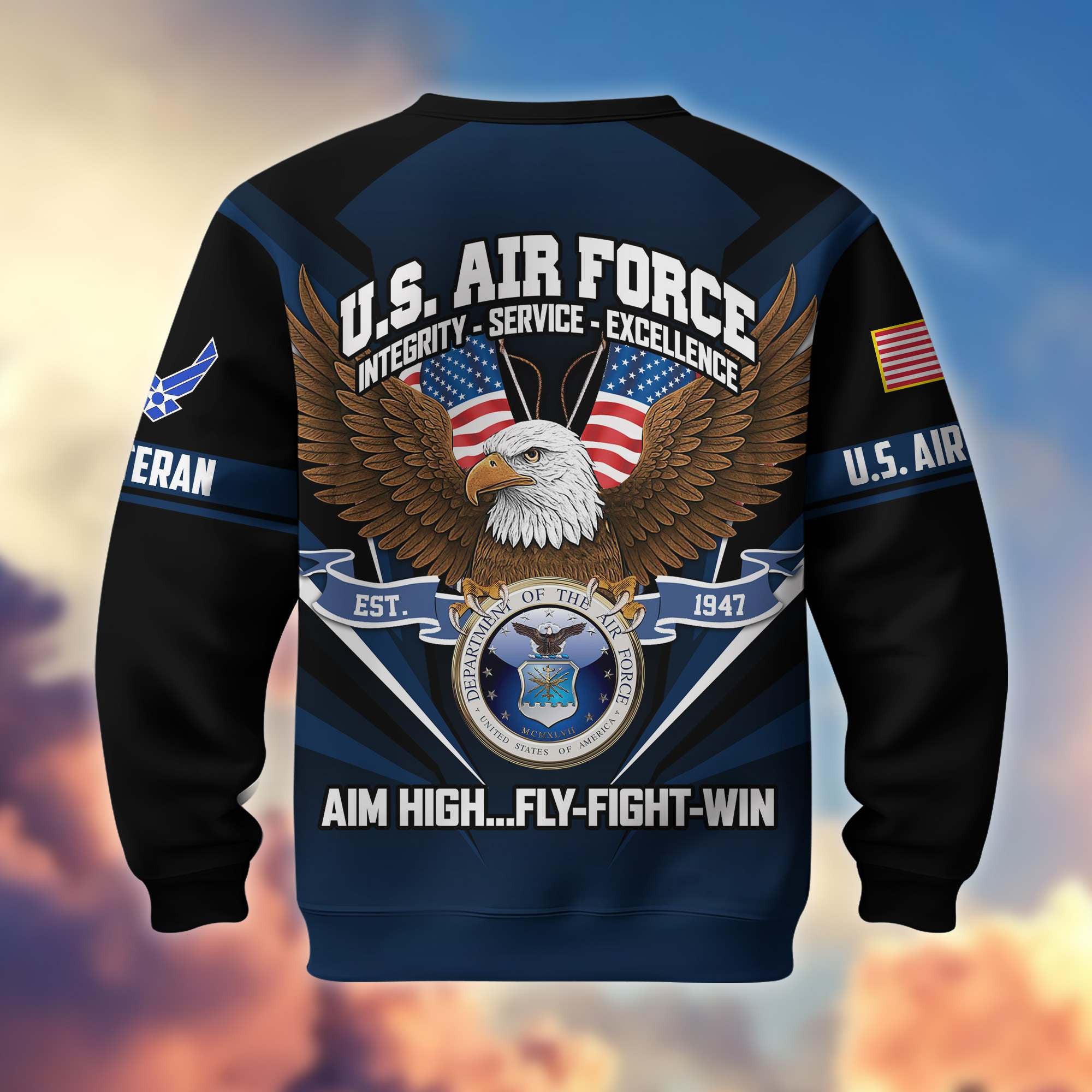 Premium US Veterans Sweatshirt ATTN140822, Gifts For US Veterans, Gifts On Father's Day, Veterans Day.