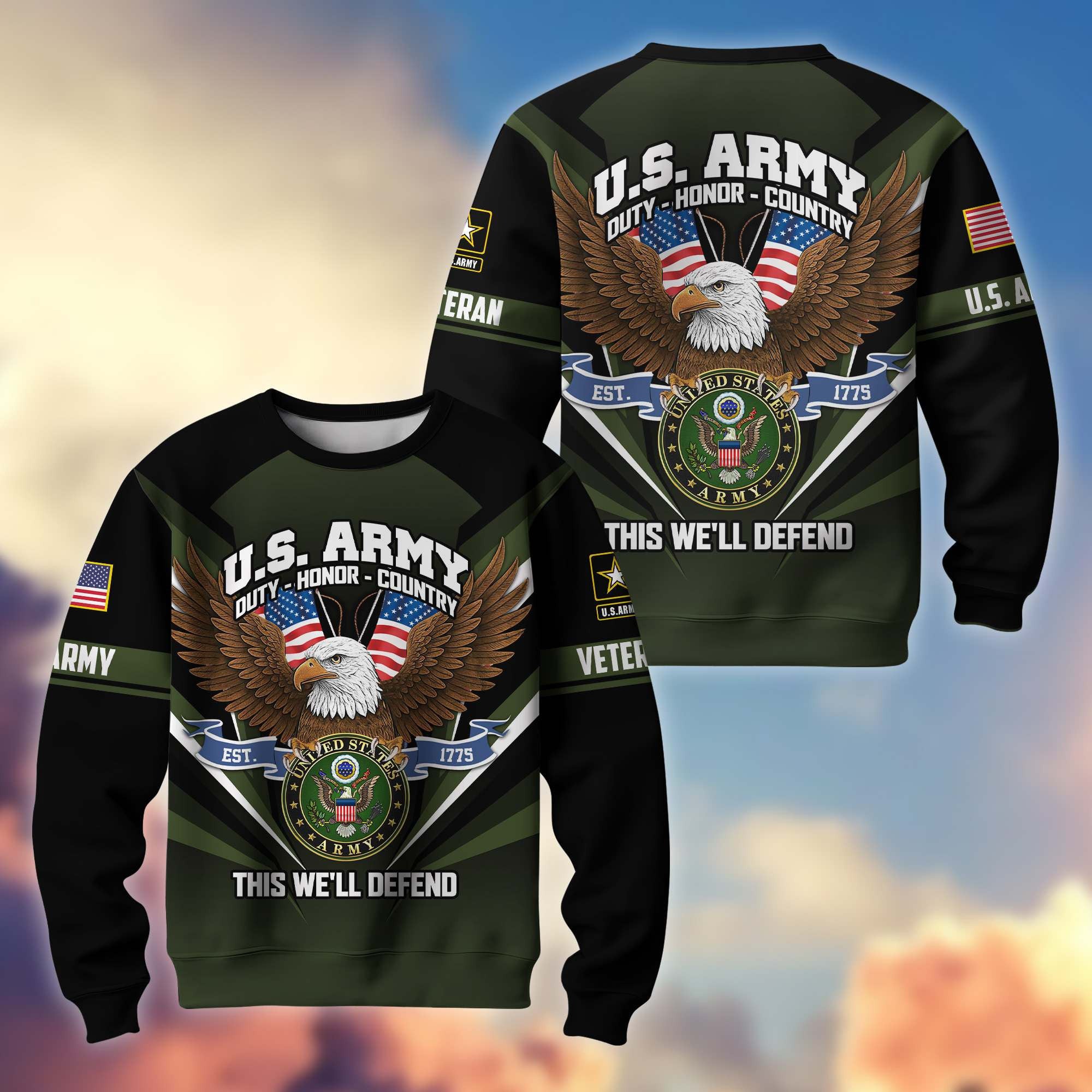 Premium US Veterans Sweatshirt ATTN140822, Gifts For US Veterans, Gifts On Father's Day, Veterans Day.