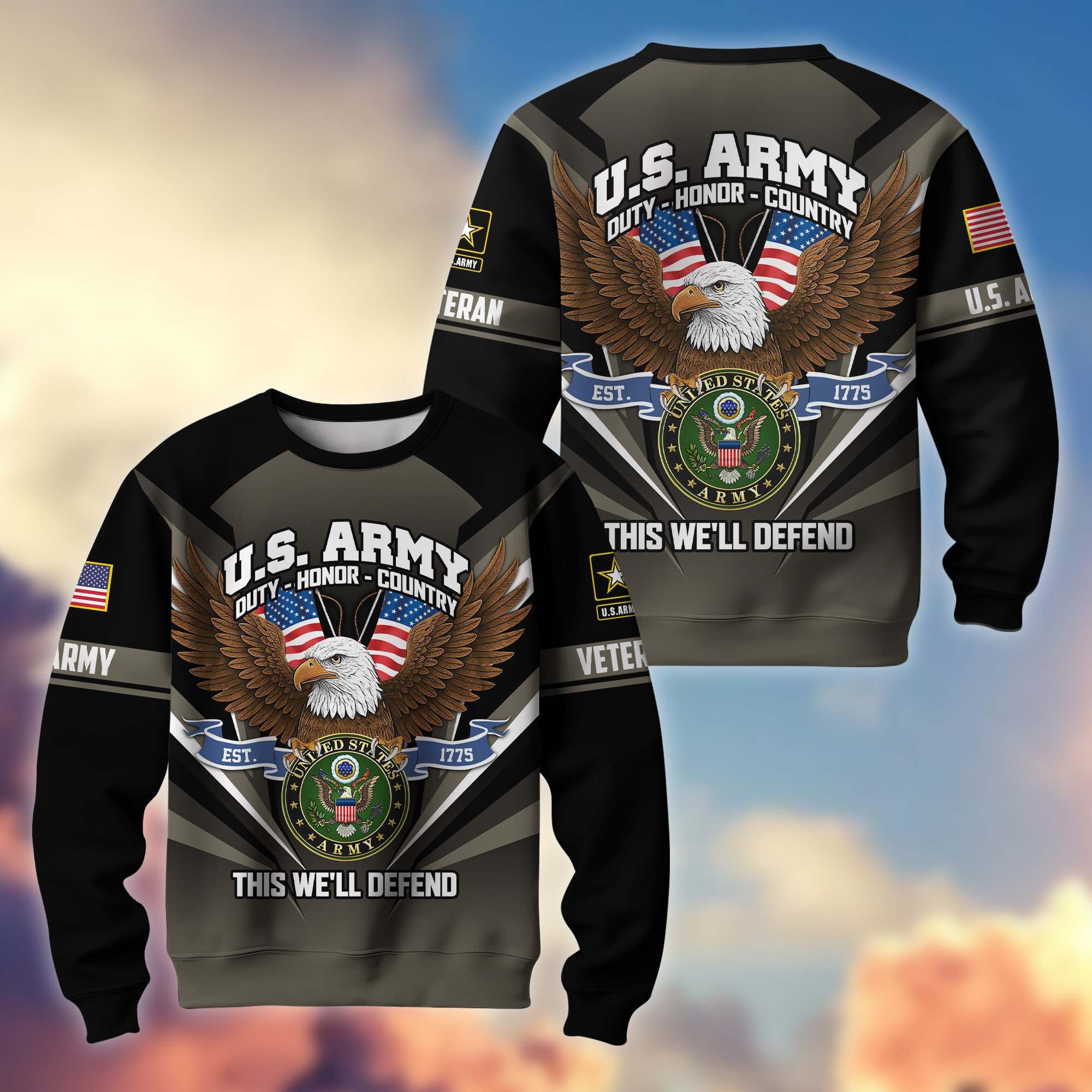 Premium US Veterans Sweatshirt ATTN140822, Gifts For US Veterans, Gifts On Father's Day, Veterans Day.
