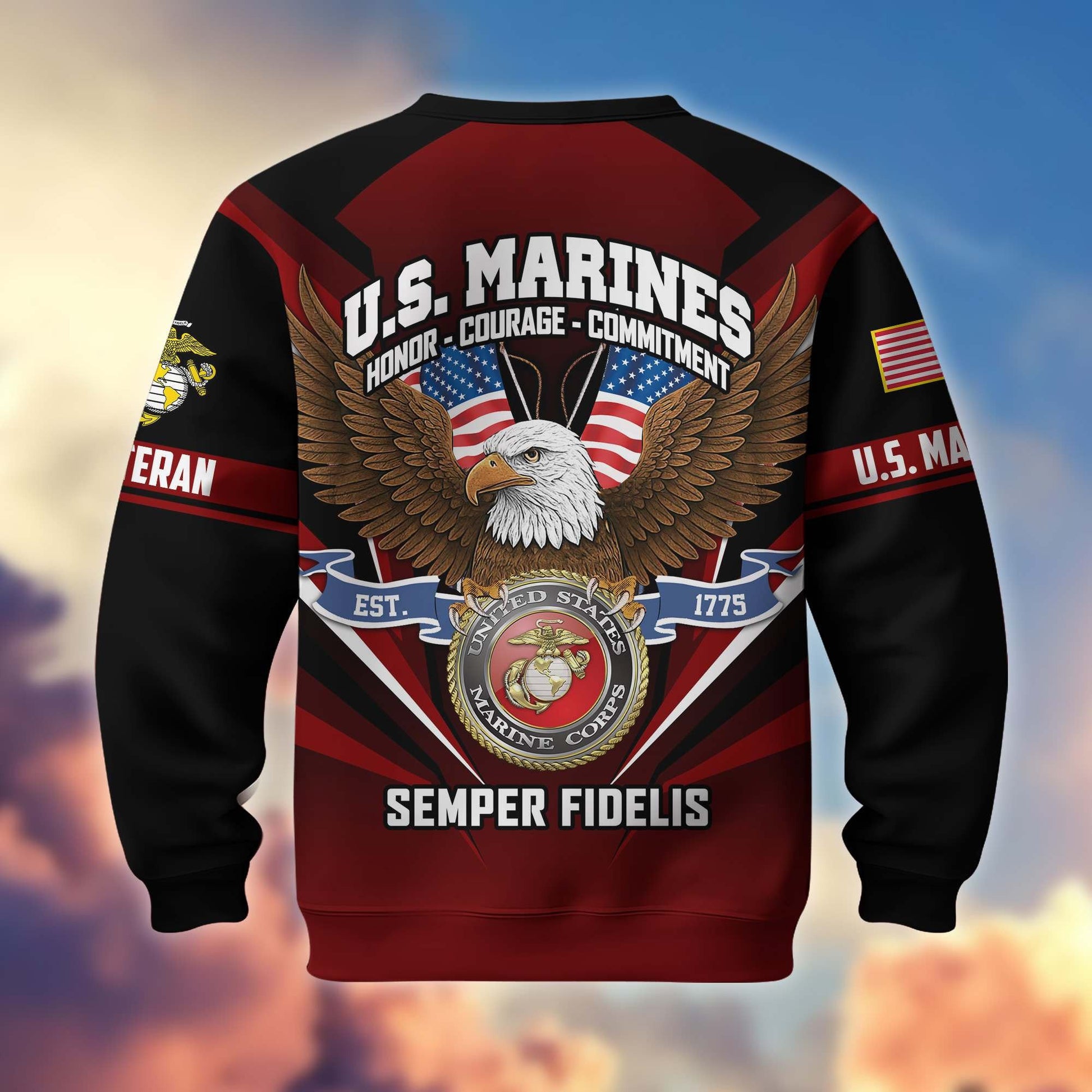 Premium US Veterans Sweatshirt ATTN140822, Gifts For US Veterans, Gifts On Father's Day, Veterans Day.