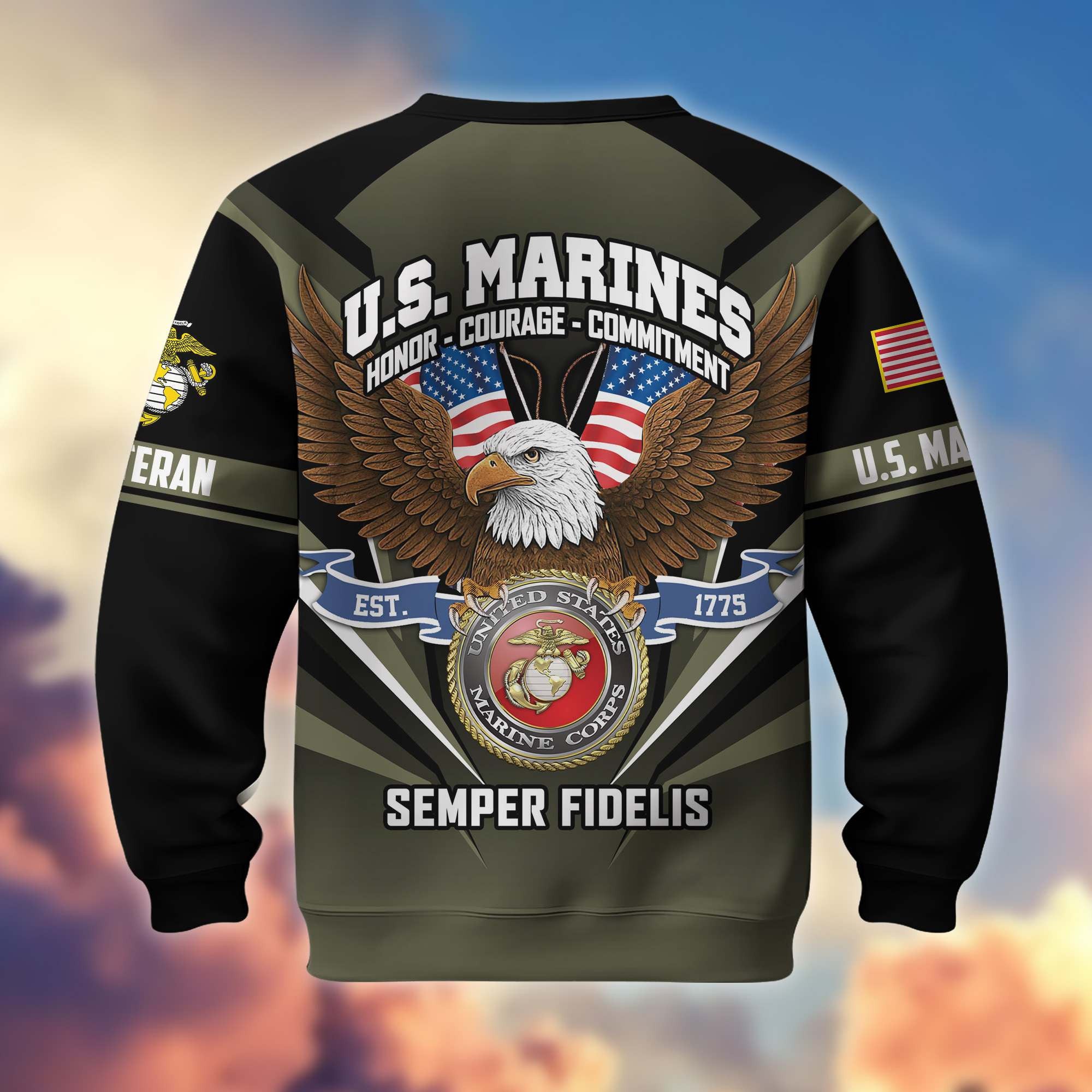 Premium US Veterans Sweatshirt ATTN140822, Gifts For US Veterans, Gifts On Father's Day, Veterans Day.