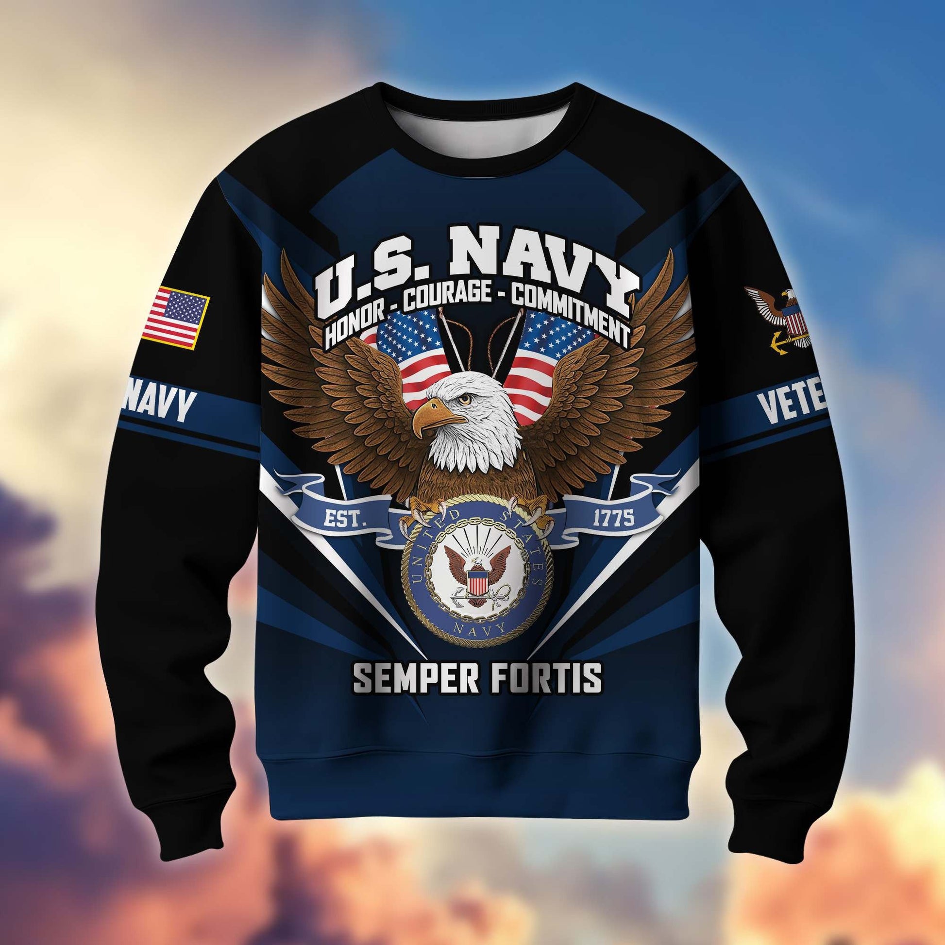 Premium US Veterans Sweatshirt ATTN140822, Gifts For US Veterans, Gifts On Father's Day, Veterans Day.