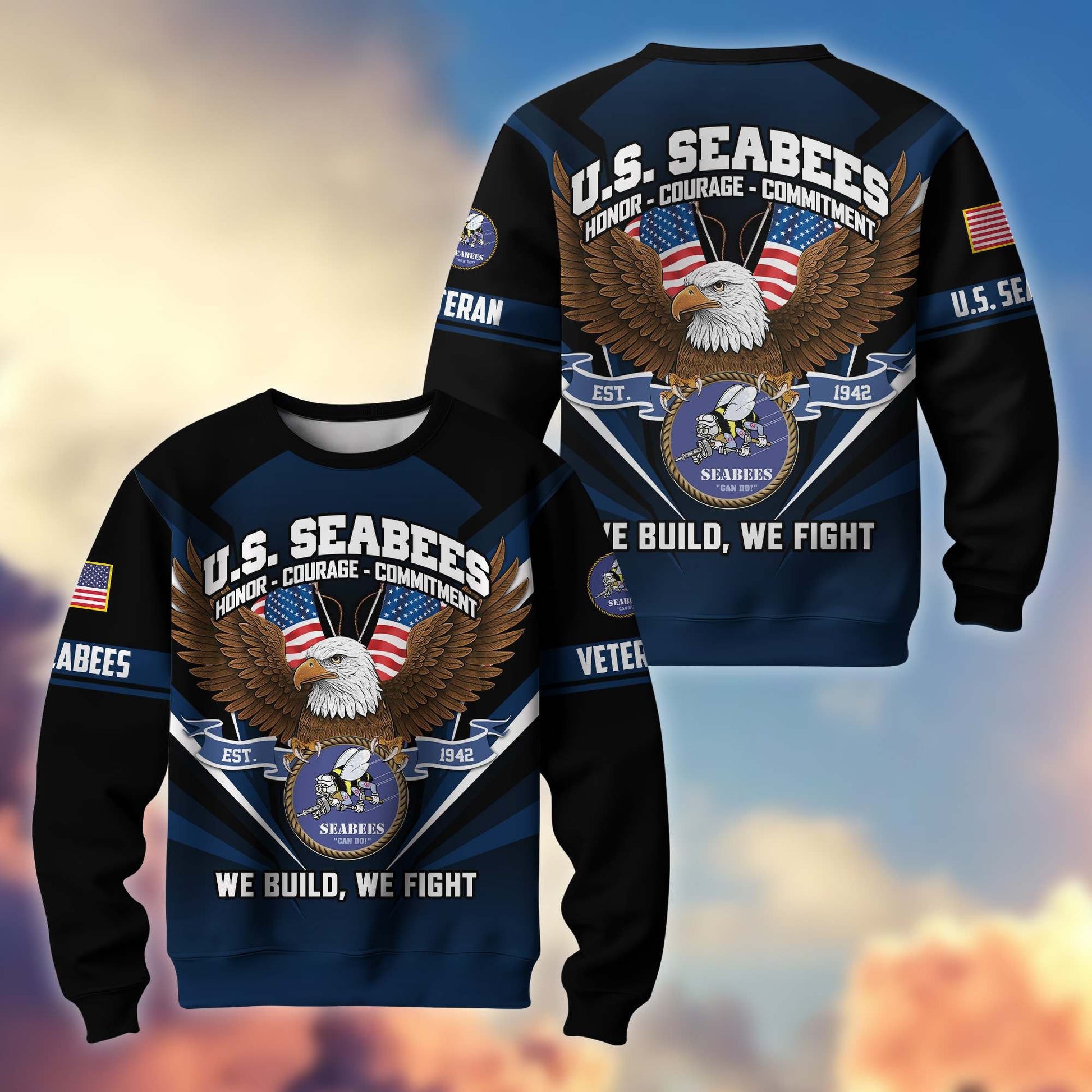Premium US Veterans Sweatshirt ATTN140822, Gifts For US Veterans, Gifts On Father's Day, Veterans Day.