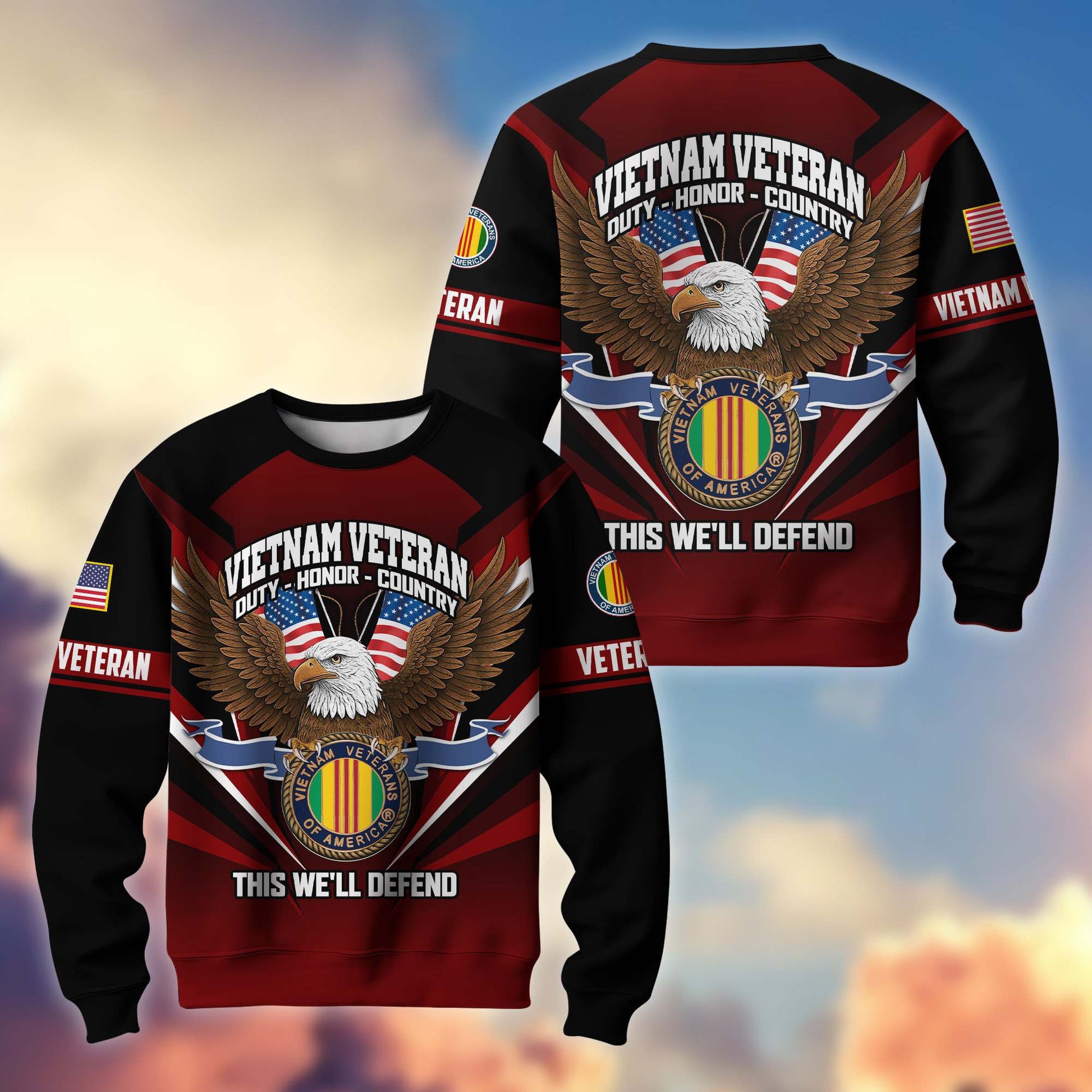 Premium US Veterans Sweatshirt ATTN140822, Gifts For US Veterans, Gifts On Father's Day, Veterans Day.
