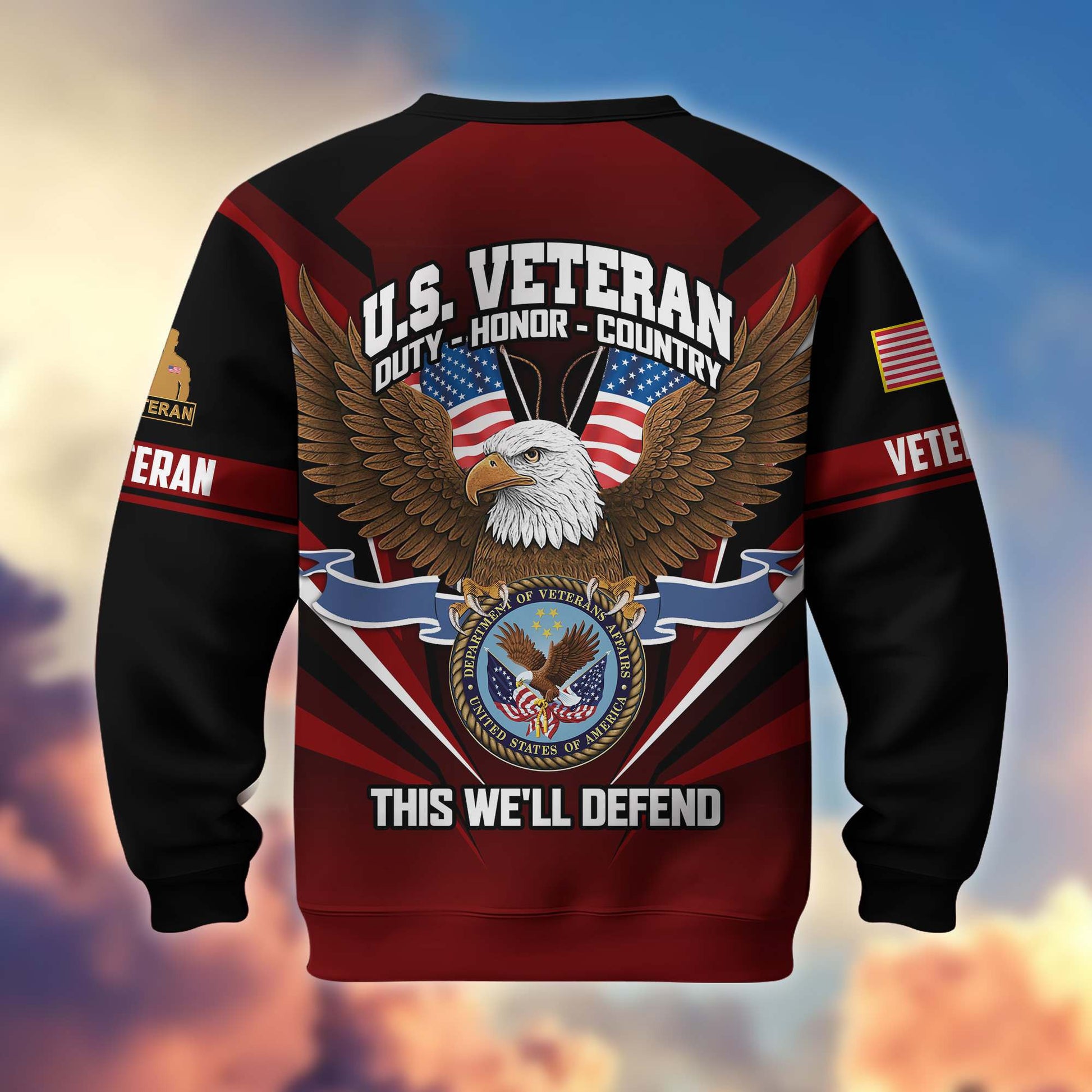 Premium US Veterans Sweatshirt ATTN140822, Gifts For US Veterans, Gifts On Father's Day, Veterans Day.