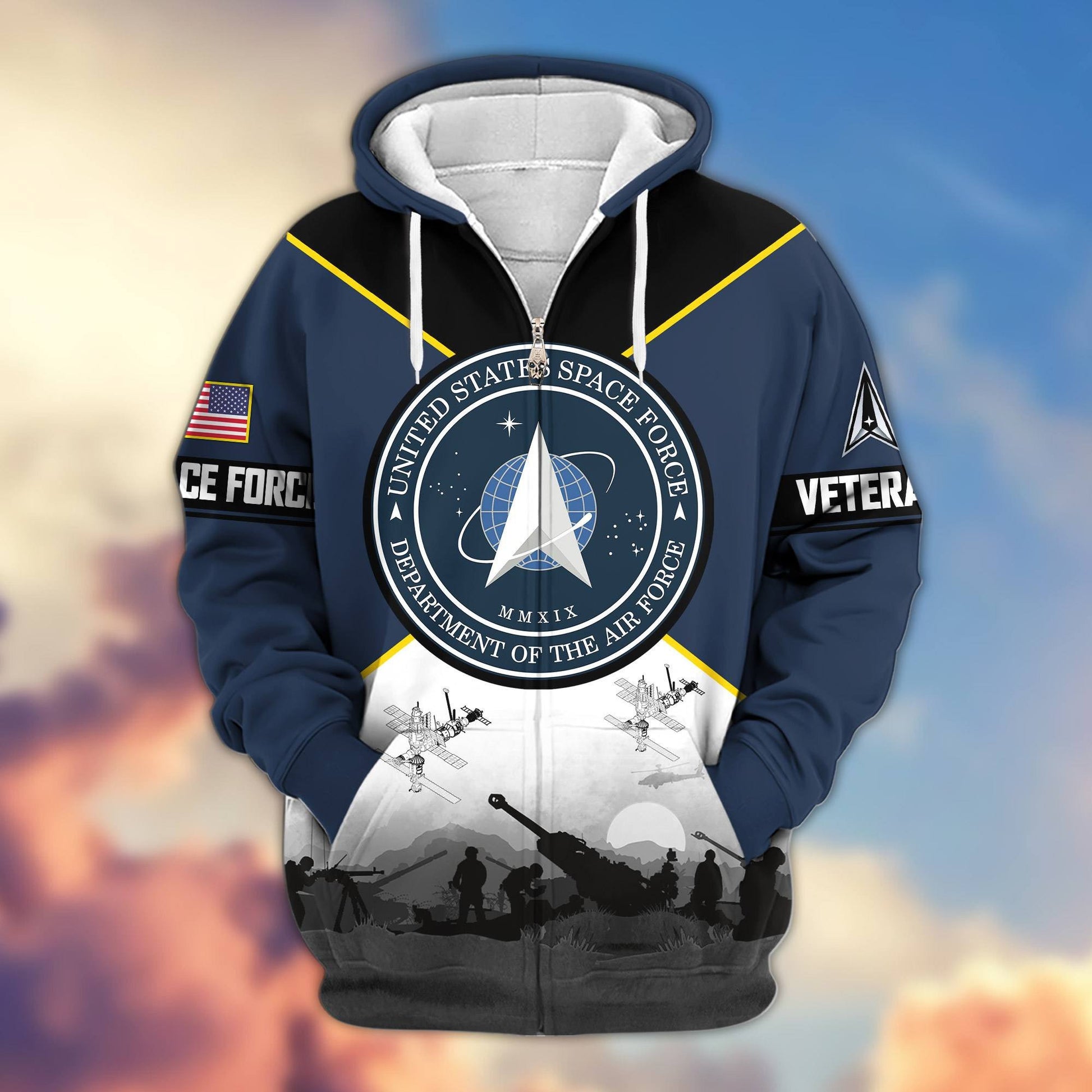 Premium US Veterans Zip Hoodie ATTN060821, Gifts For US Veterans, Gifts On Father's Day, Veterans Day.