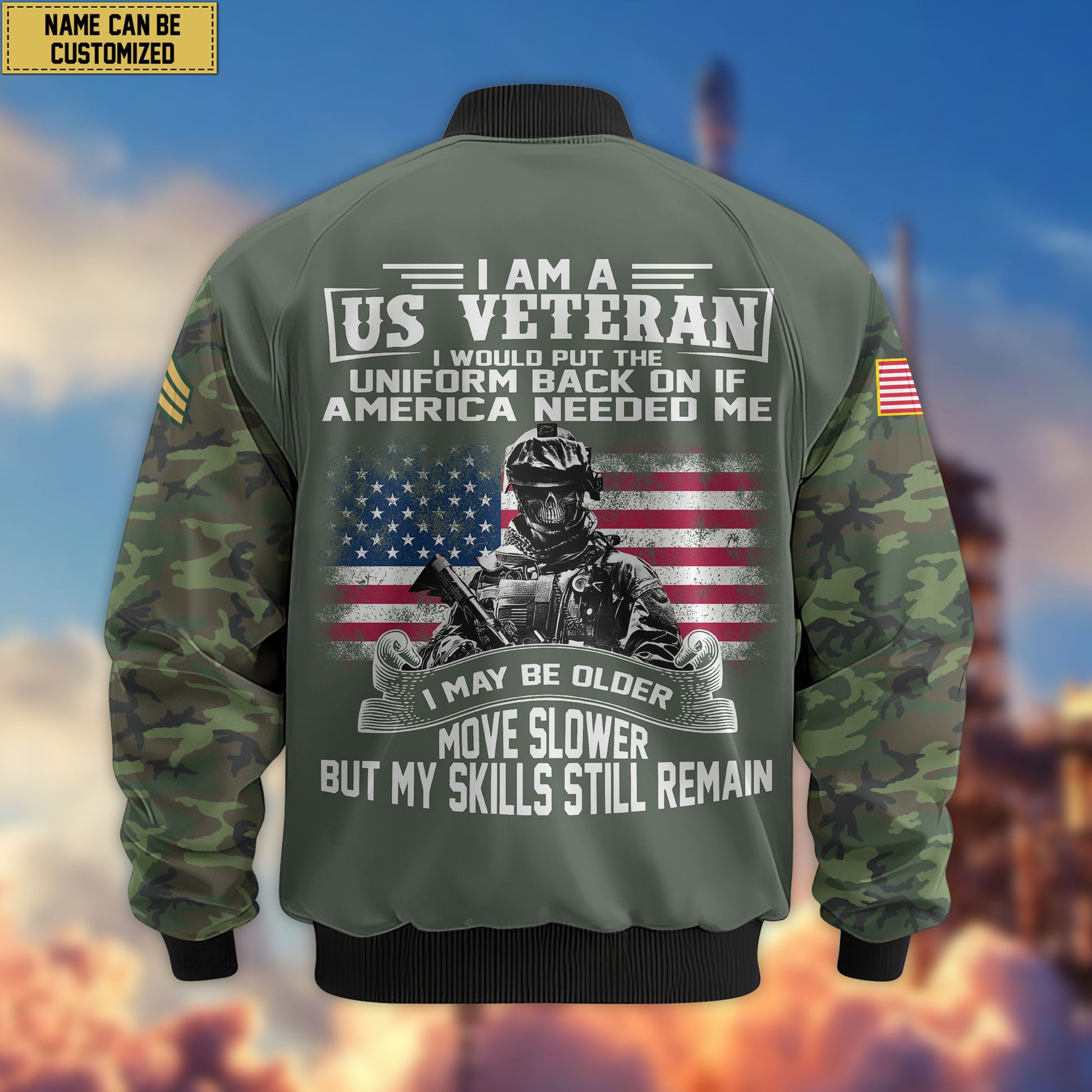 Premium Custom Vietnam Veteran Bomber Jacket VPVC802606, Gifts For Vietnam Veteran, Gifts On Father's Day, Veterans Day.