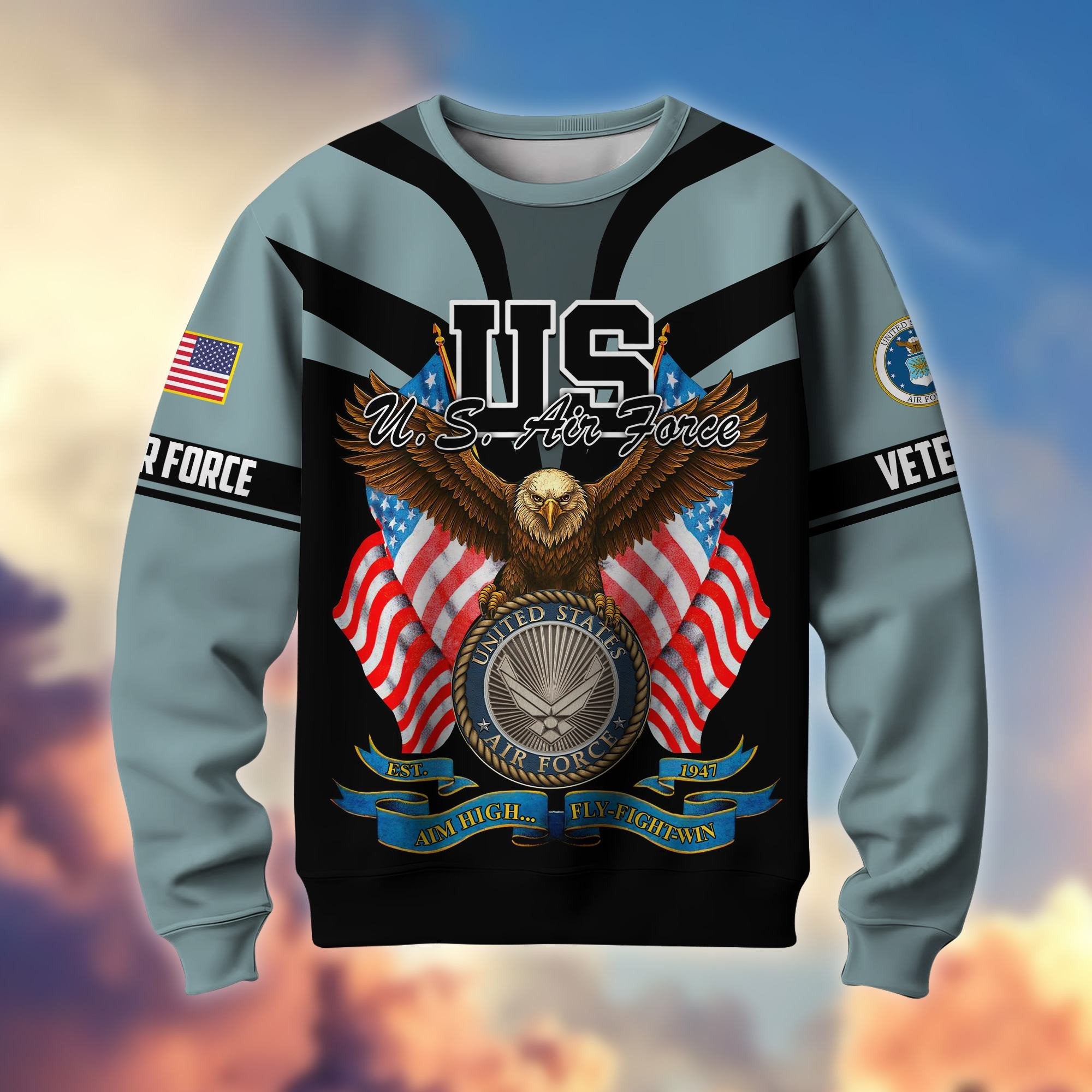 Premium US Veterans Sweatshirt ATTN140821, Gifts For US Veterans, Gifts On Father's Day, Veterans Day.