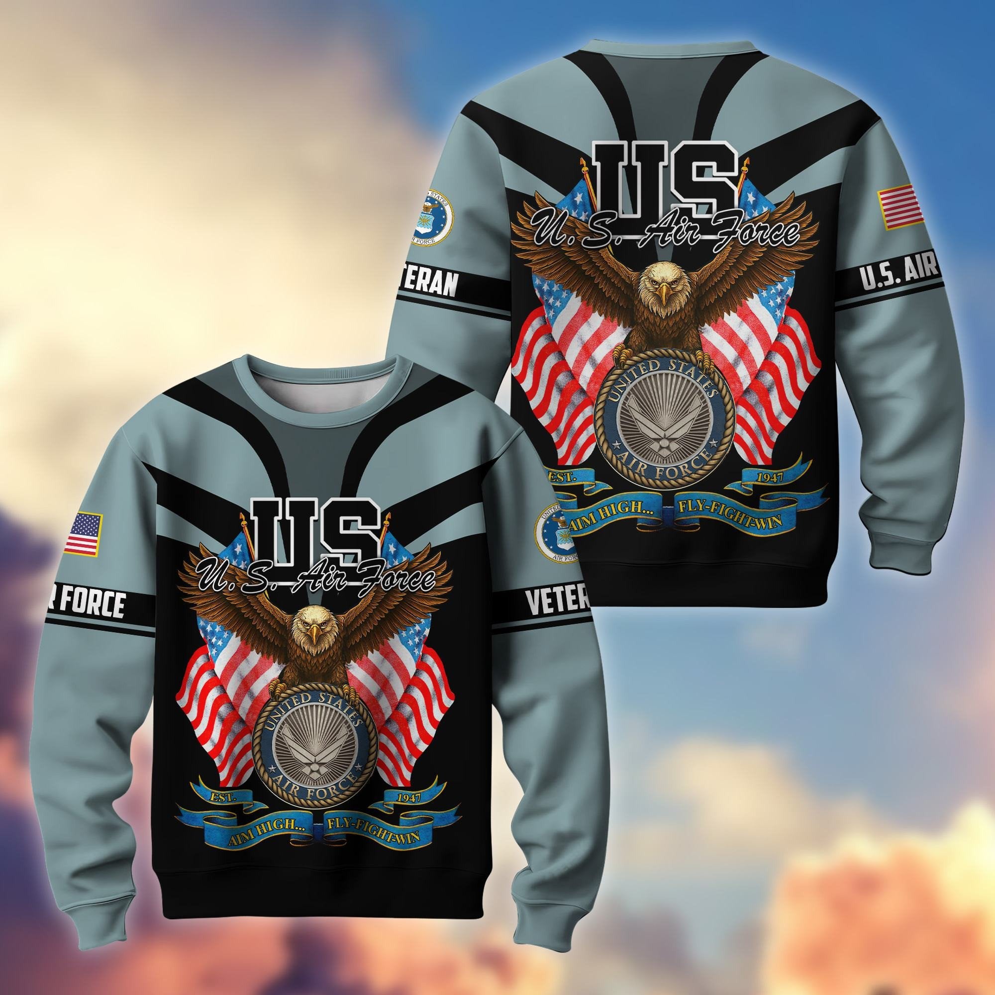 Premium US Veterans Sweatshirt ATTN140821, Gifts For US Veterans, Gifts On Father's Day, Veterans Day.