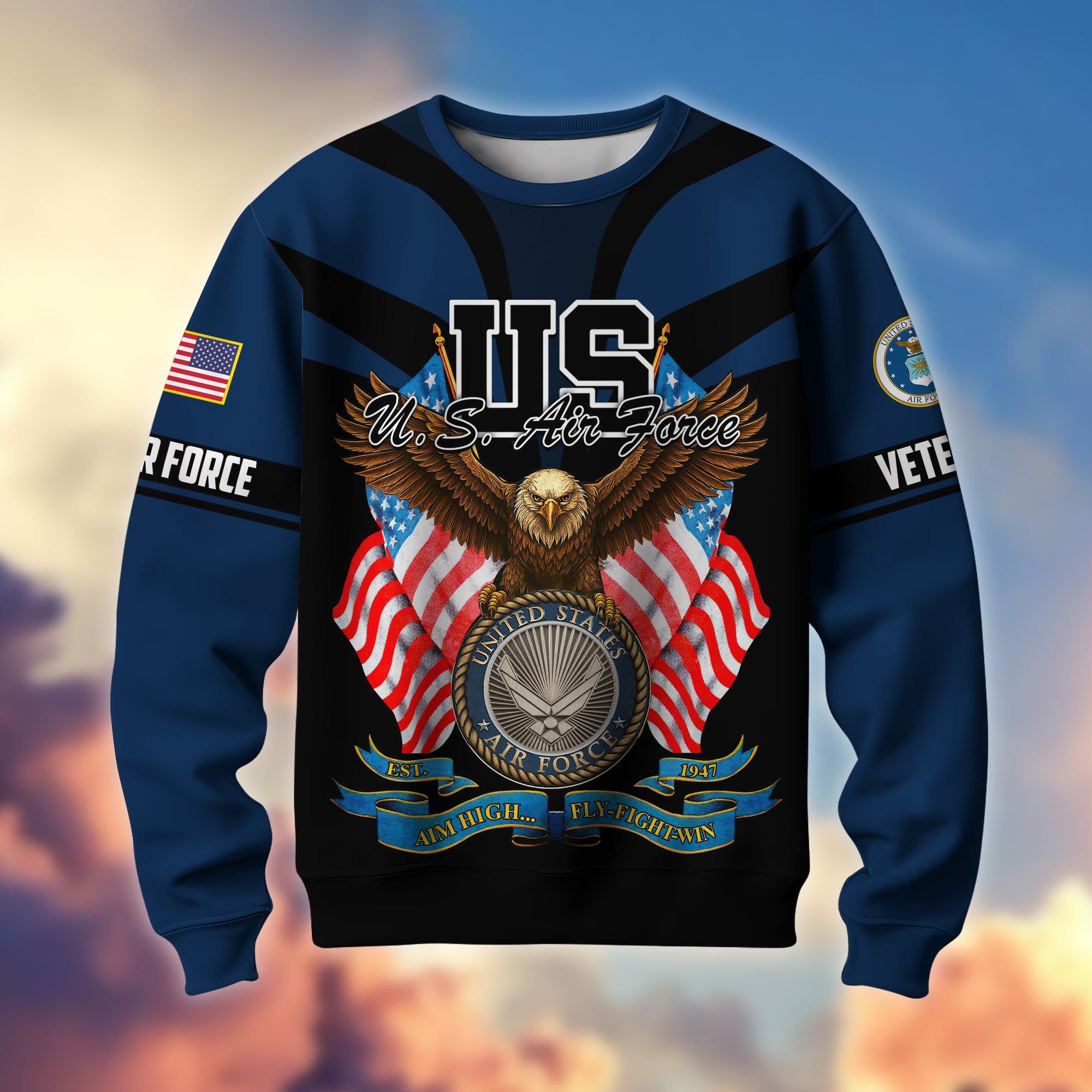 Premium US Veterans Sweatshirt ATTN140821, Gifts For US Veterans, Gifts On Father's Day, Veterans Day.