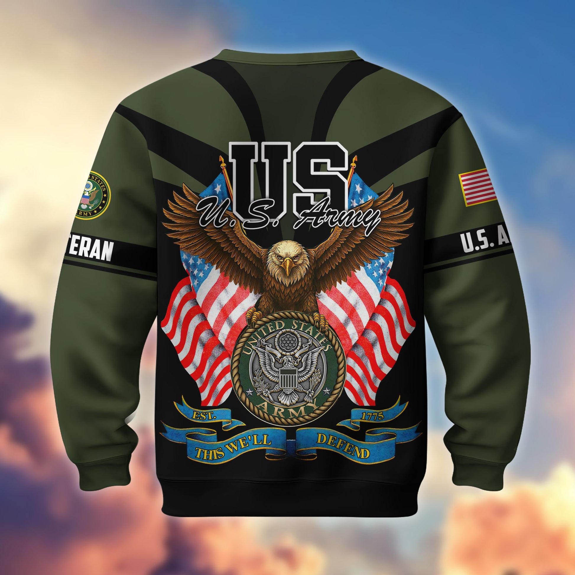 Premium US Veterans Sweatshirt ATTN140821, Gifts For US Veterans, Gifts On Father's Day, Veterans Day.
