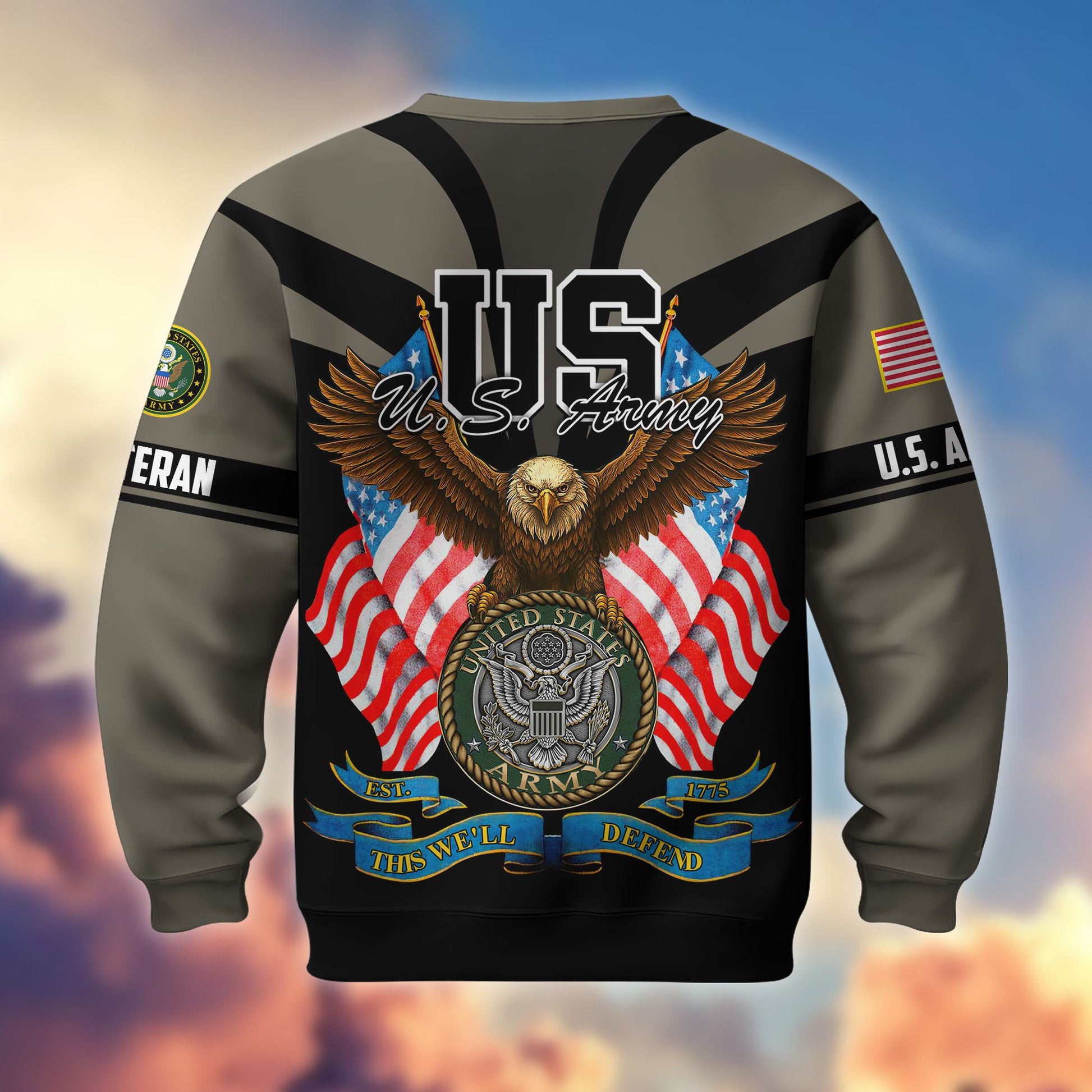 Premium US Veterans Sweatshirt ATTN140821, Gifts For US Veterans, Gifts On Father's Day, Veterans Day.