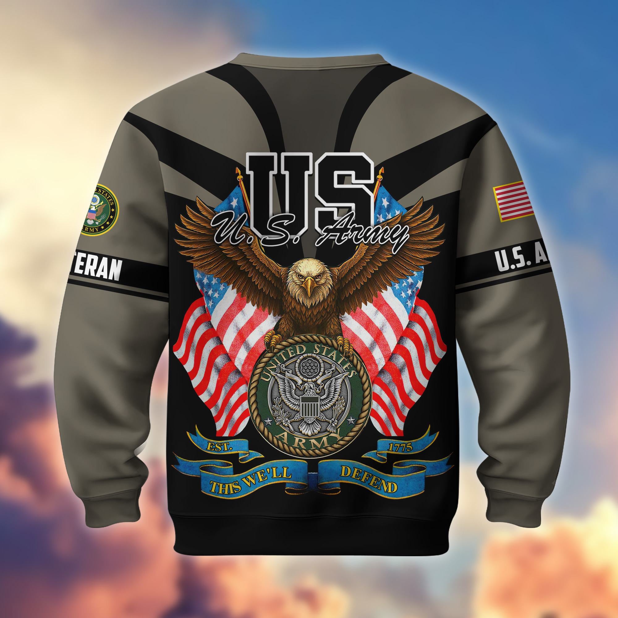 Premium US Veterans Sweatshirt ATTN140821, Gifts For US Veterans, Gifts On Father's Day, Veterans Day.