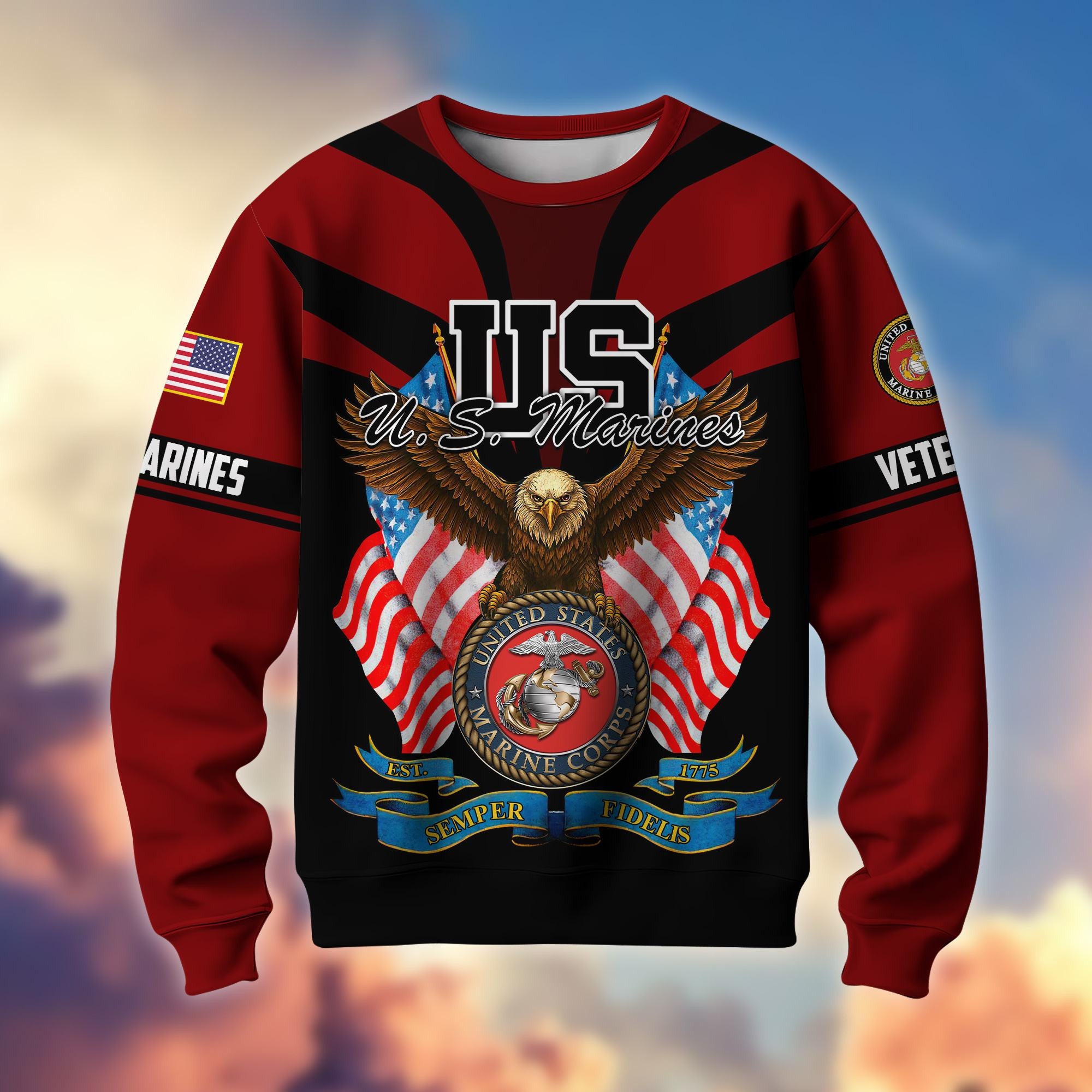 Premium US Veterans Sweatshirt ATTN140821, Gifts For US Veterans, Gifts On Father's Day, Veterans Day.