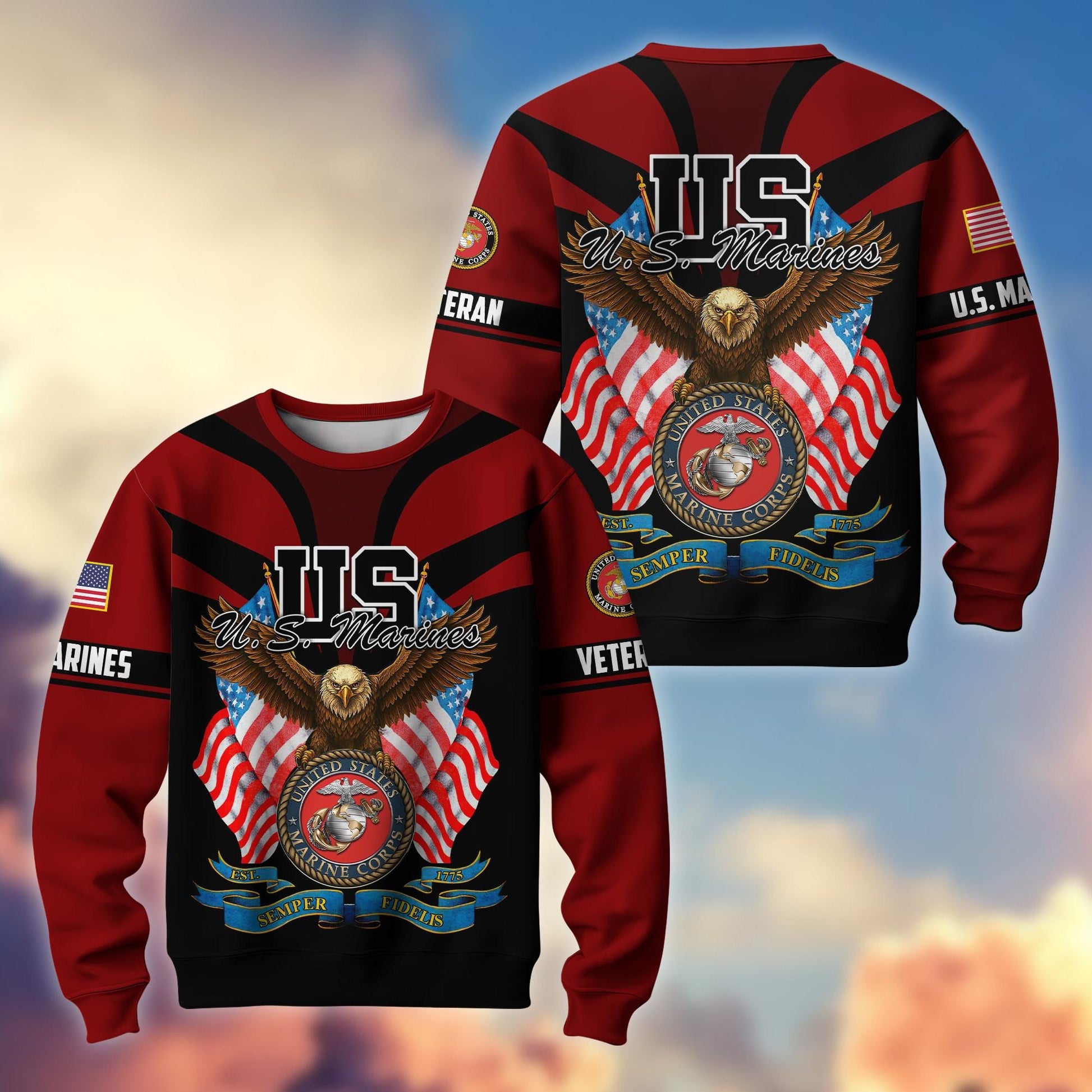 Premium US Veterans Sweatshirt ATTN140821, Gifts For US Veterans, Gifts On Father's Day, Veterans Day.