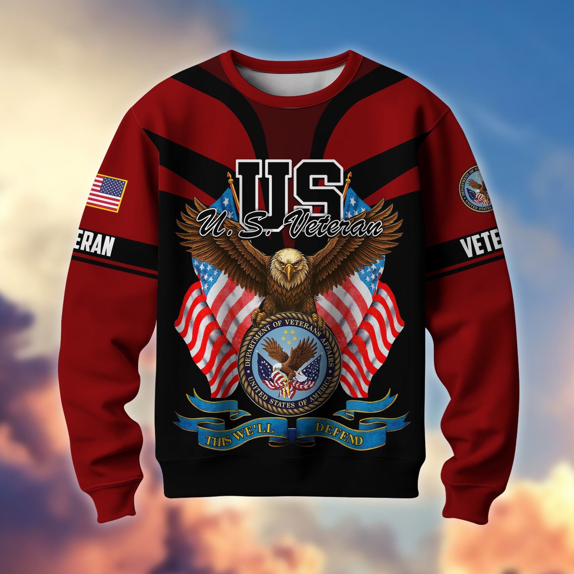 Premium US Veterans Sweatshirt ATTN140821, Gifts For US Veterans, Gifts On Father's Day, Veterans Day.
