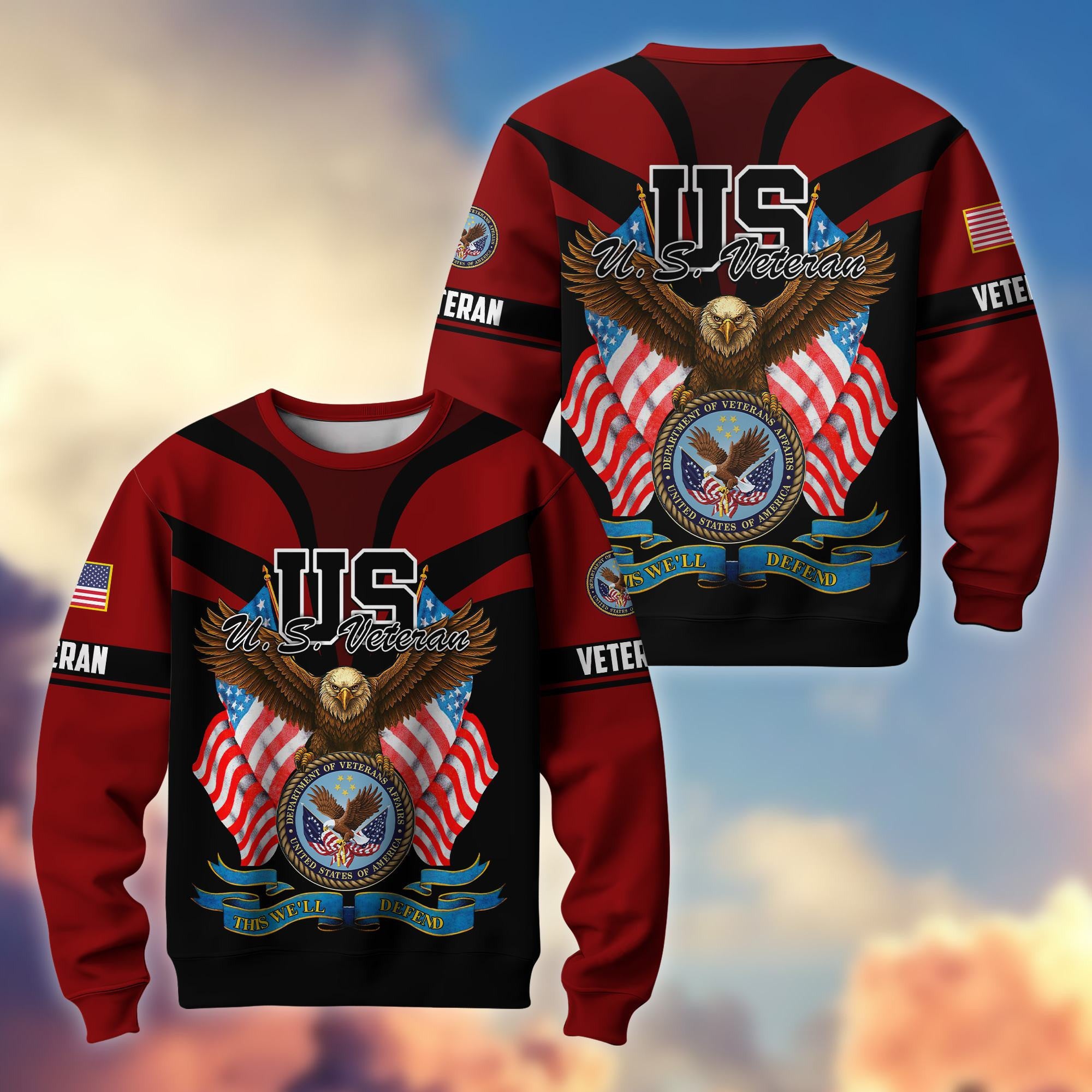 Premium US Veterans Sweatshirt ATTN140821, Gifts For US Veterans, Gifts On Father's Day, Veterans Day.