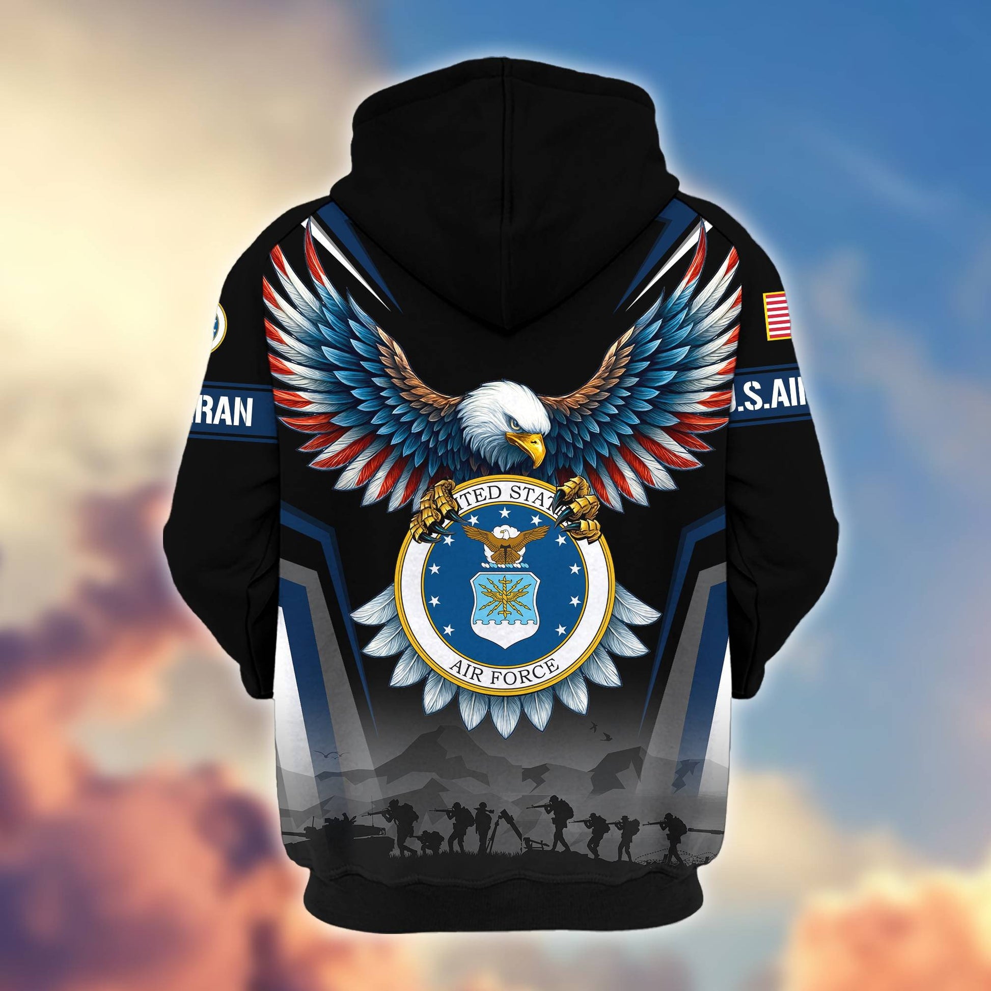Premium US Veterans Zip Hoodie BPHN110812, Gifts For US Veterans, Gifts On Father's Day, Veterans Day.