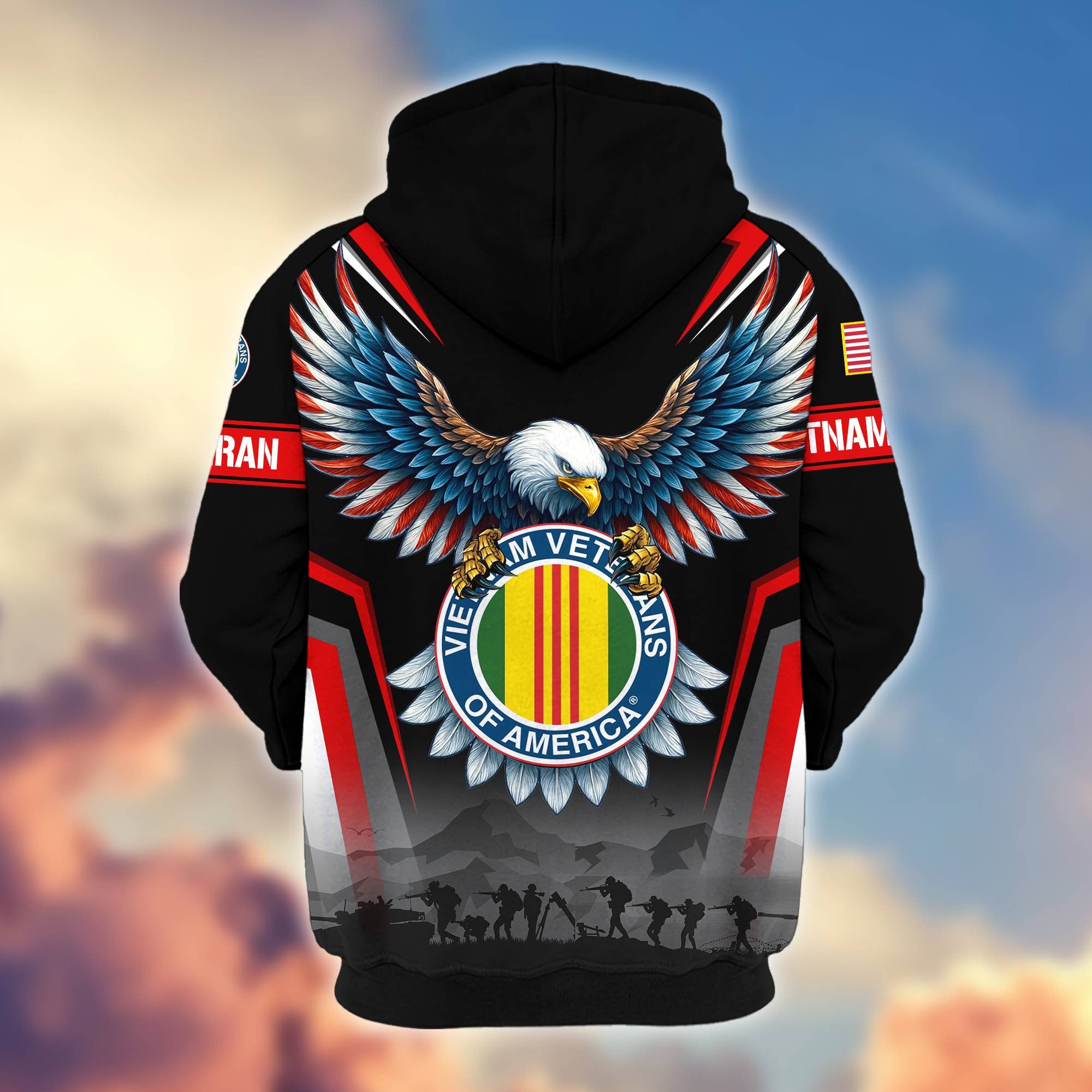 Premium US Veterans Zip Hoodie BPHN110812, Gifts For US Veterans, Gifts On Father's Day, Veterans Day.