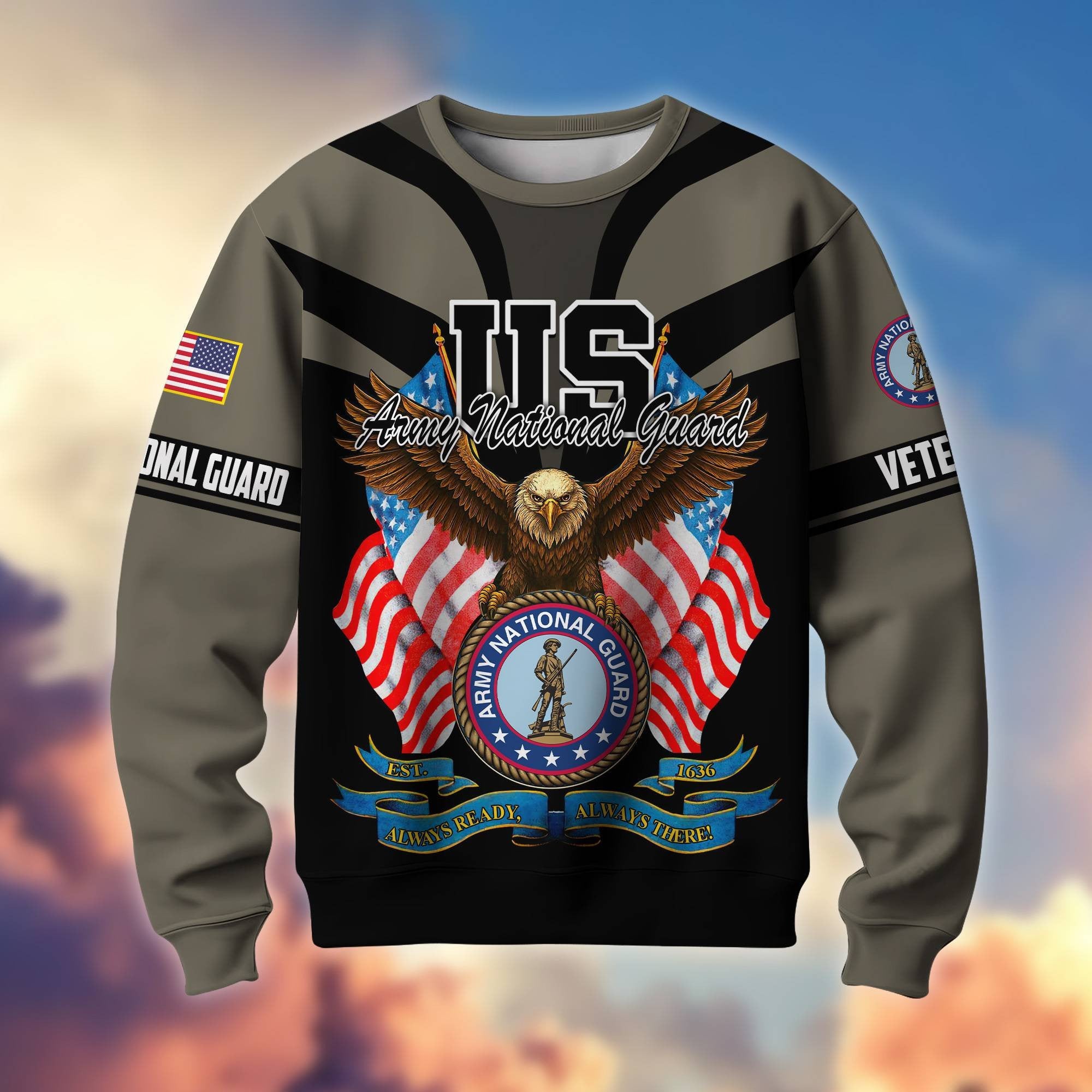 Premium US Veterans Sweatshirt ATTN140821, Gifts For US Veterans, Gifts On Father's Day, Veterans Day.