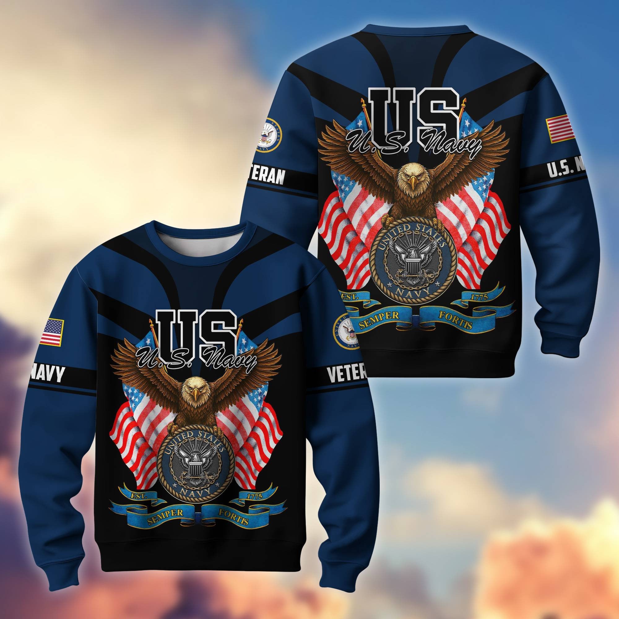 Premium US Veterans Sweatshirt ATTN140821, Gifts For US Veterans, Gifts On Father's Day, Veterans Day.
