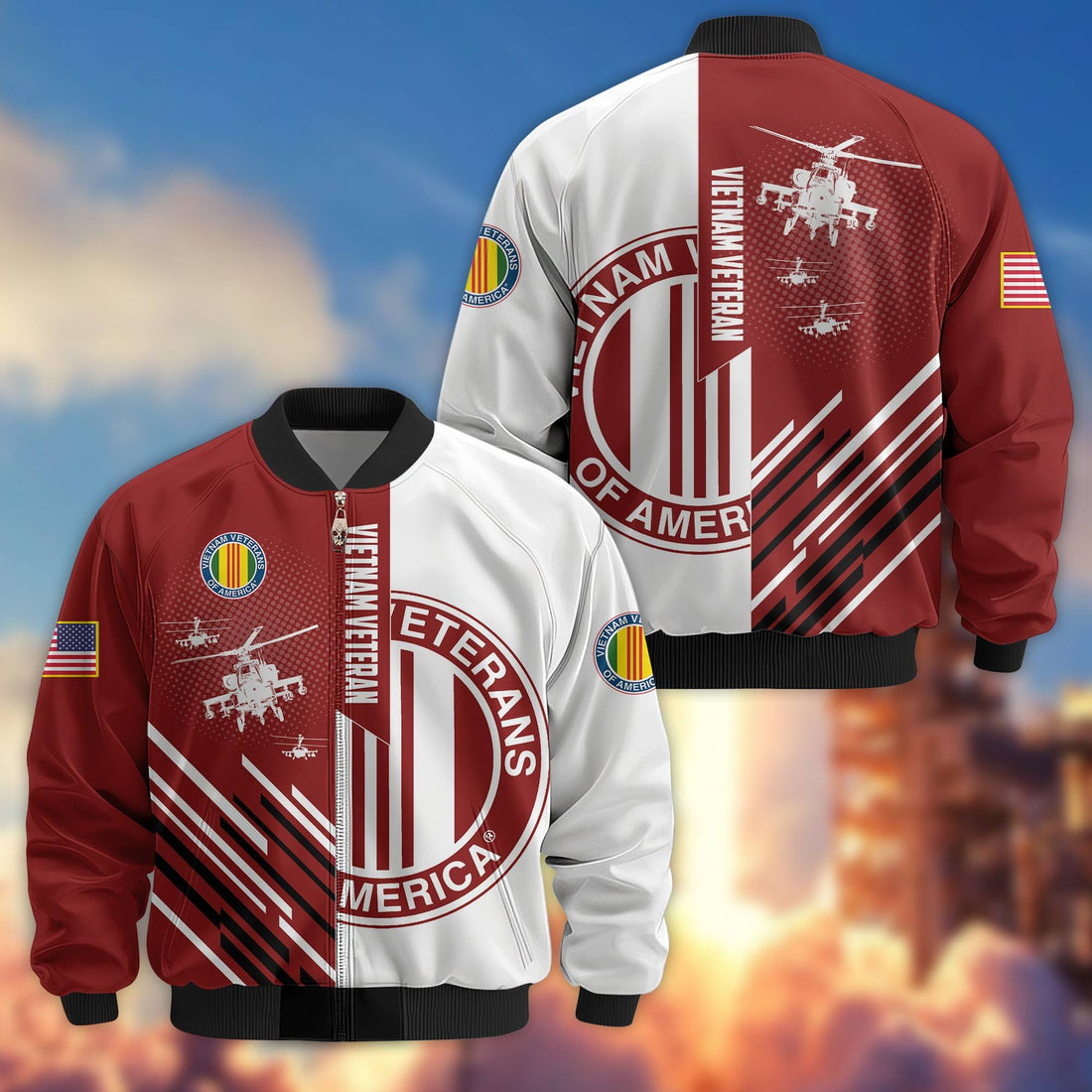 Premium Vietnam Veteran Bomber Jacket VPVC803406, Gifts For Vietnam Veteran, Gifts On Father's Day, Veterans Day.