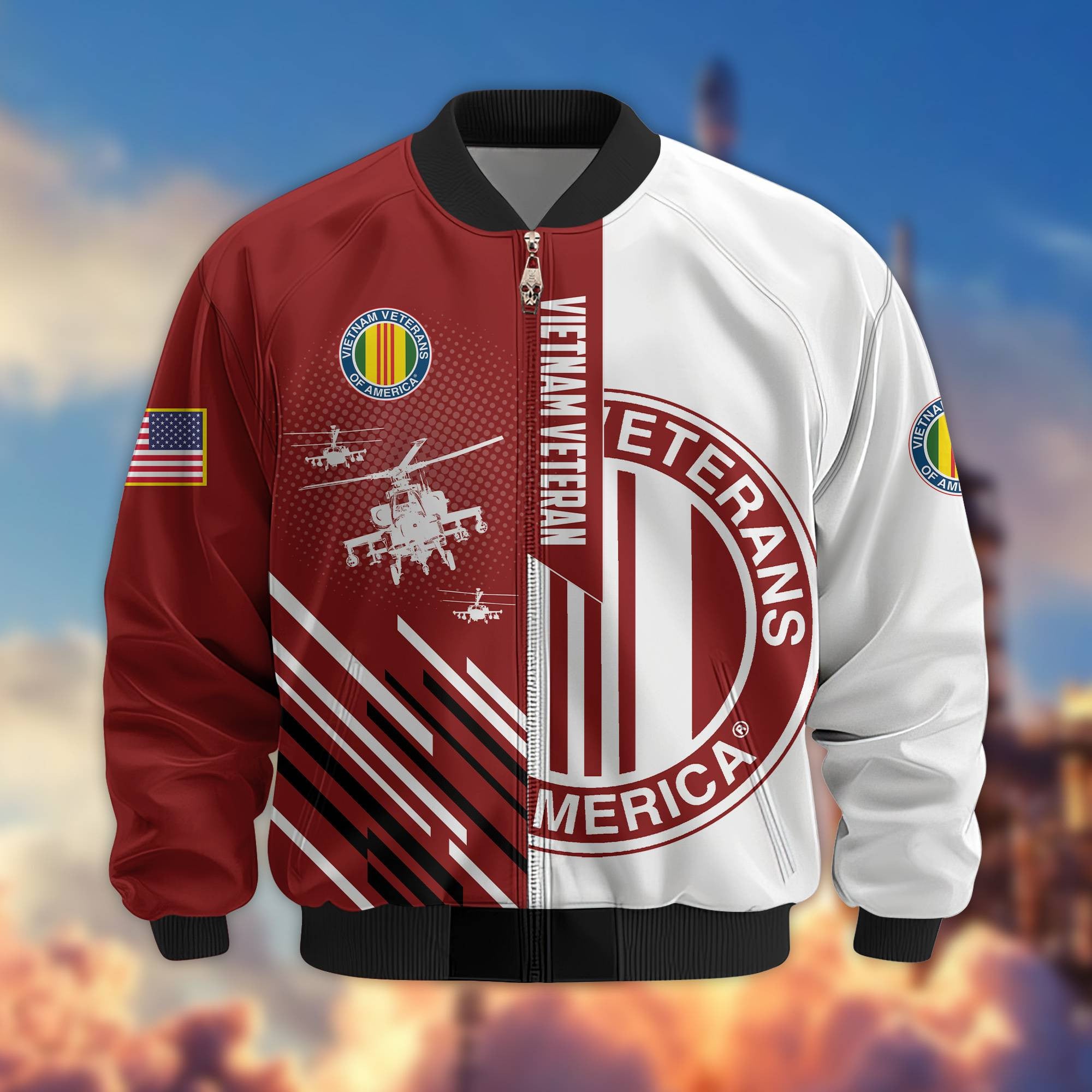 Premium Vietnam Veteran Bomber Jacket VPVC803406, Gifts For Vietnam Veteran, Gifts On Father's Day, Veterans Day.