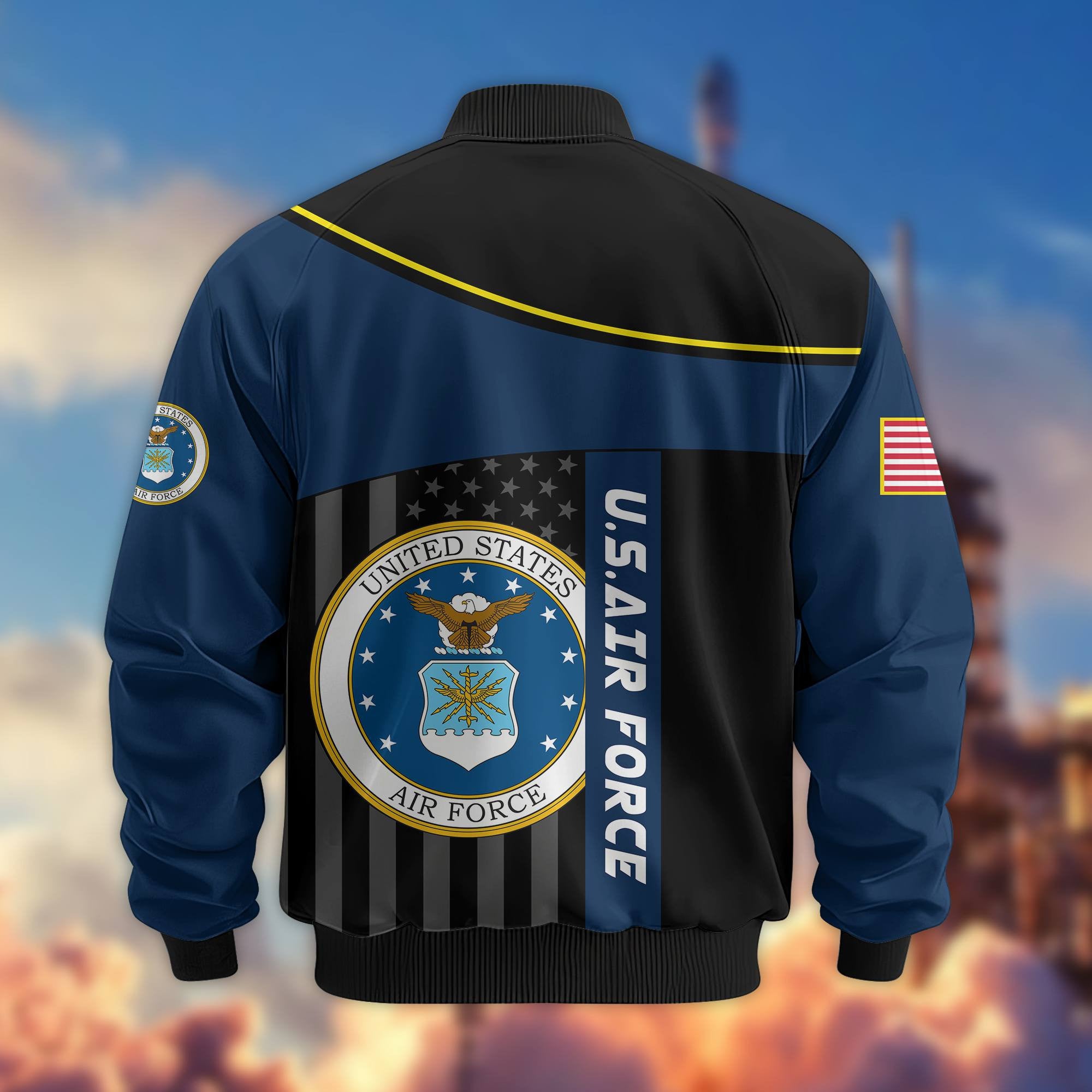 Premium USAF Veteran Bomber Jacket VPVC803504, Gifts For US Air Force Veteran, Gifts On Father's Day, Veterans Day.