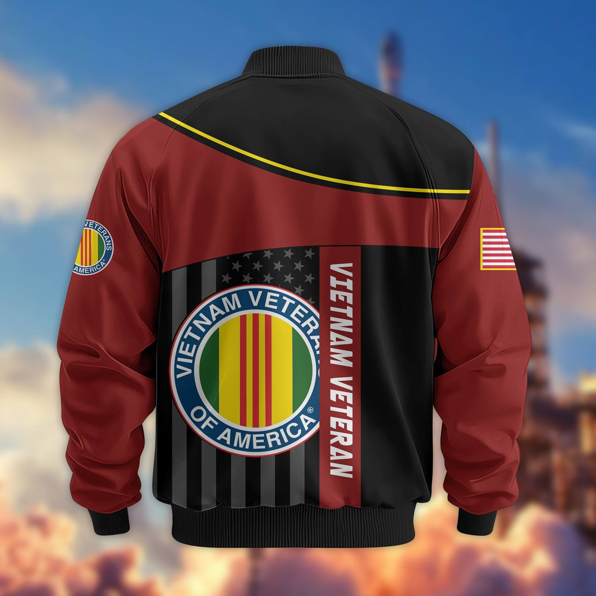 Premium Vietnam Veteran Bomber Jacket VPVC803506, Gifts For Vietnam Veteran, Gifts On Father's Day, Veterans Day.