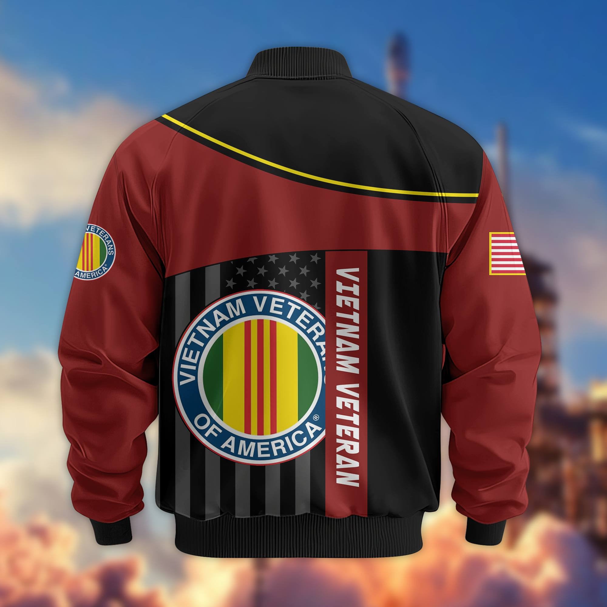 Premium Vietnam Veteran Bomber Jacket VPVC803506, Gifts For Vietnam Veteran, Gifts On Father's Day, Veterans Day.