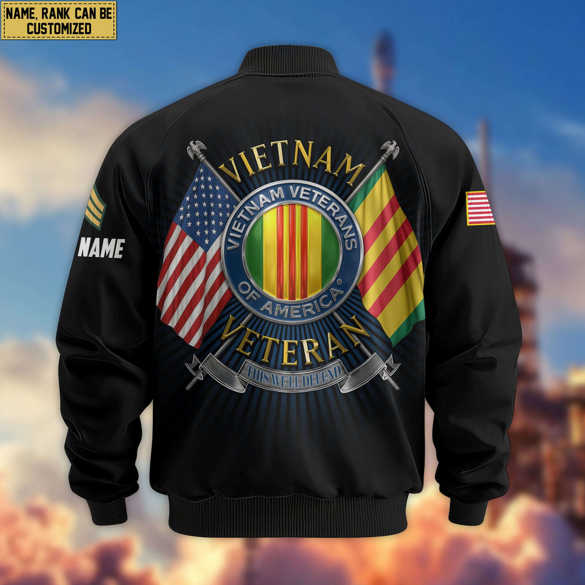 Premium Custom Vietnam Veteran Bomber Jacket VPVC803706, Gifts For Vietnam Veteran, Gifts On Father's Day, Veterans Day.