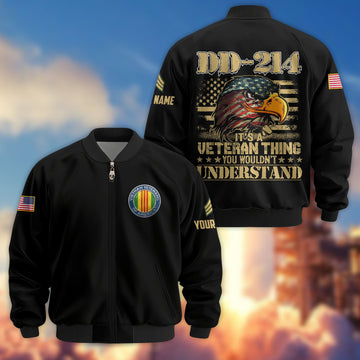 Premium Custom Vietnam Veteran Bomber Jacket VPVC803806, Gifts For Vietnam Veteran, Gifts On Father's Day, Veterans Day.