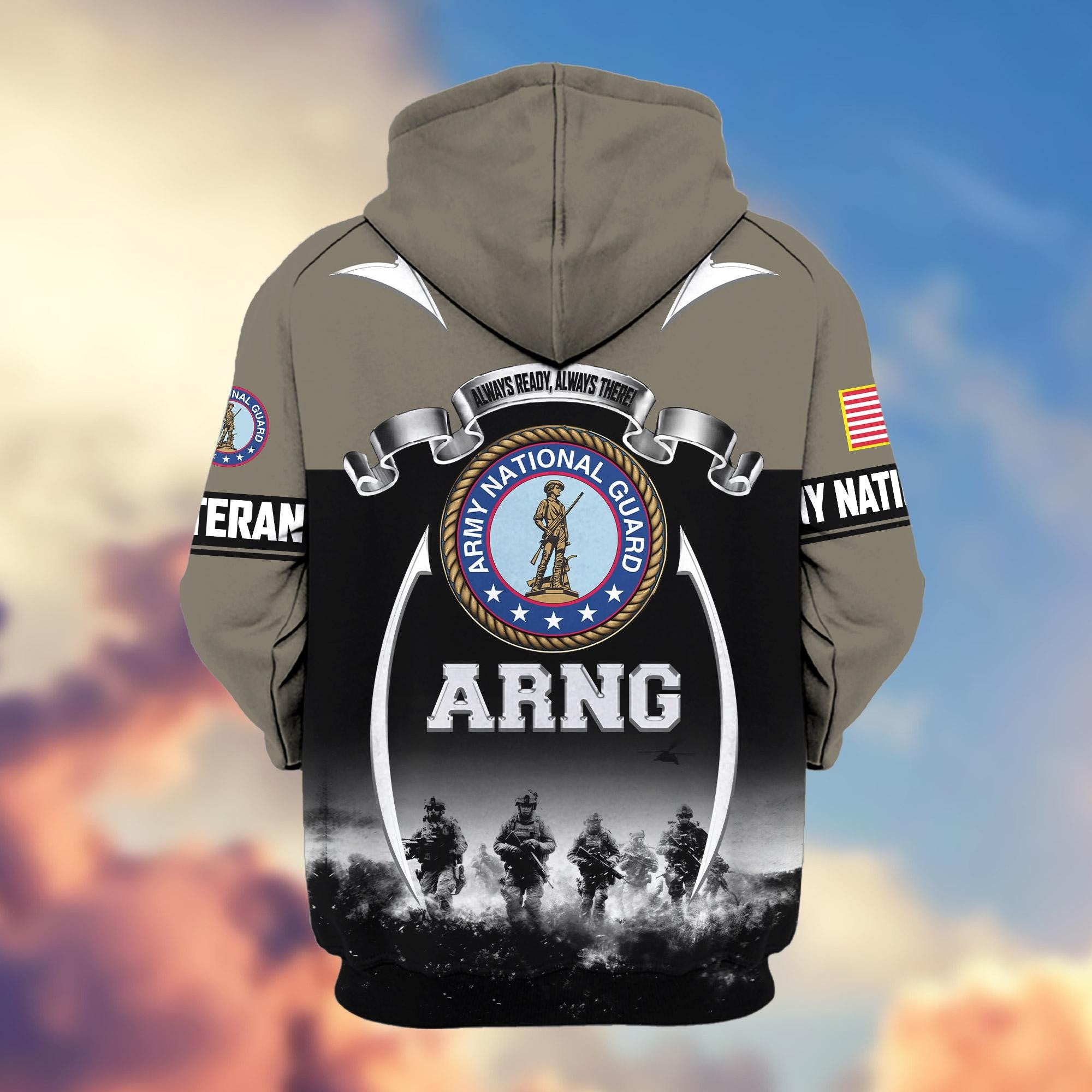 Premium US Veterans Zip Hoodie ATTN150821, Gifts For US Veterans, Gifts On Father's Day, Veterans Day.